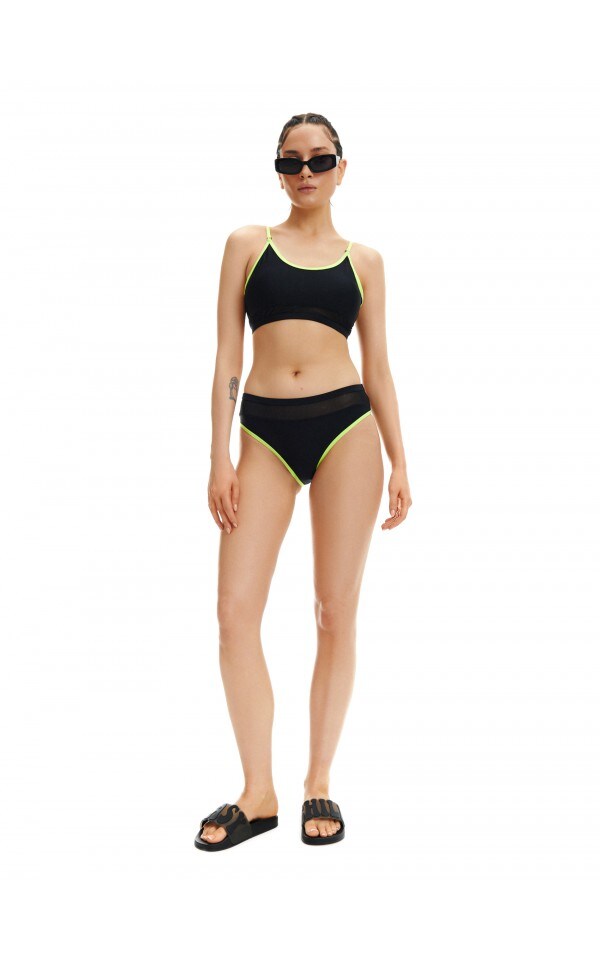 Strój kąpielowy bikini z kolorowymi detalami CROPP 0636S 99X