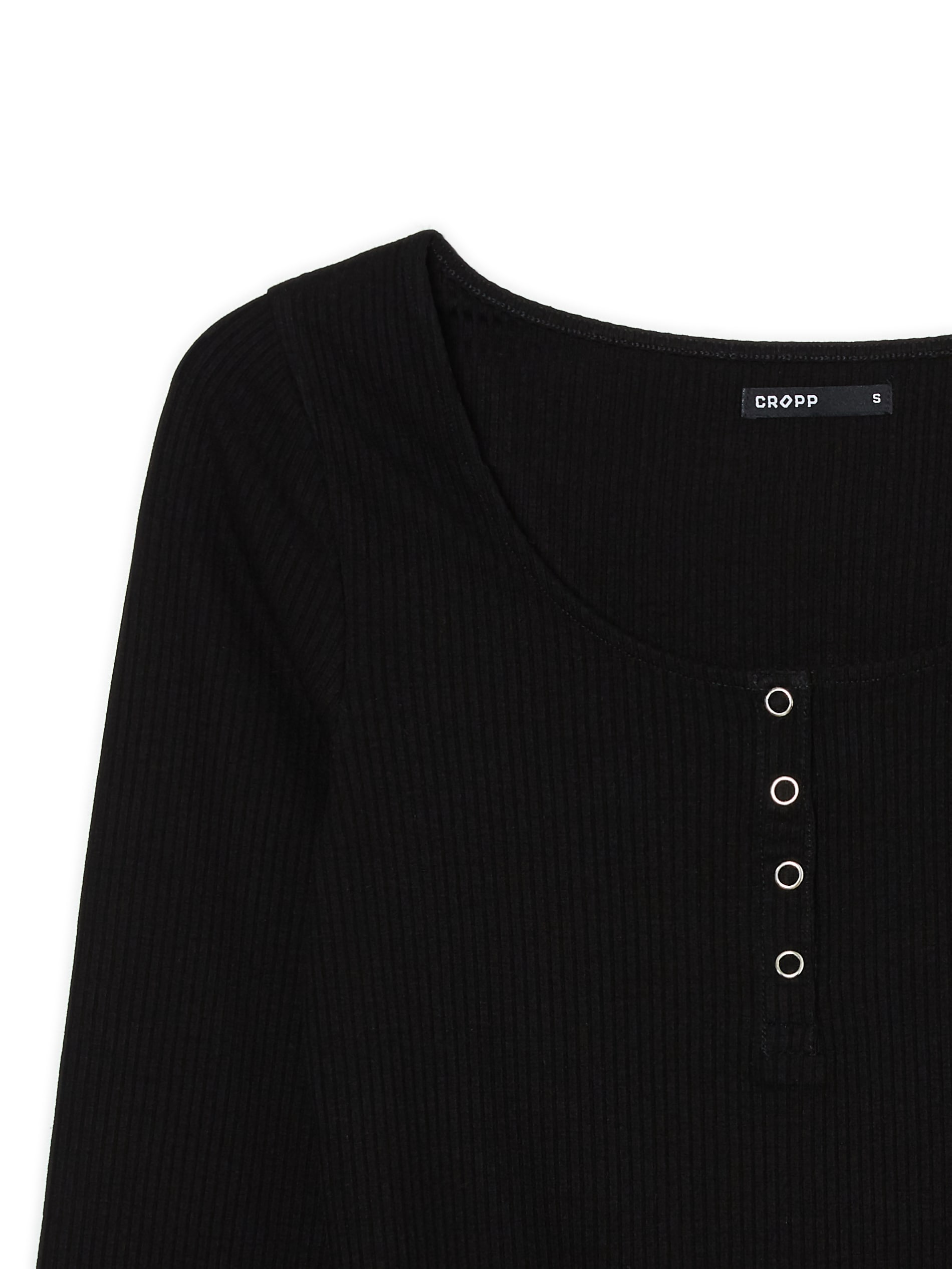 Cropp - Blouse With Long Sleeves - Negro