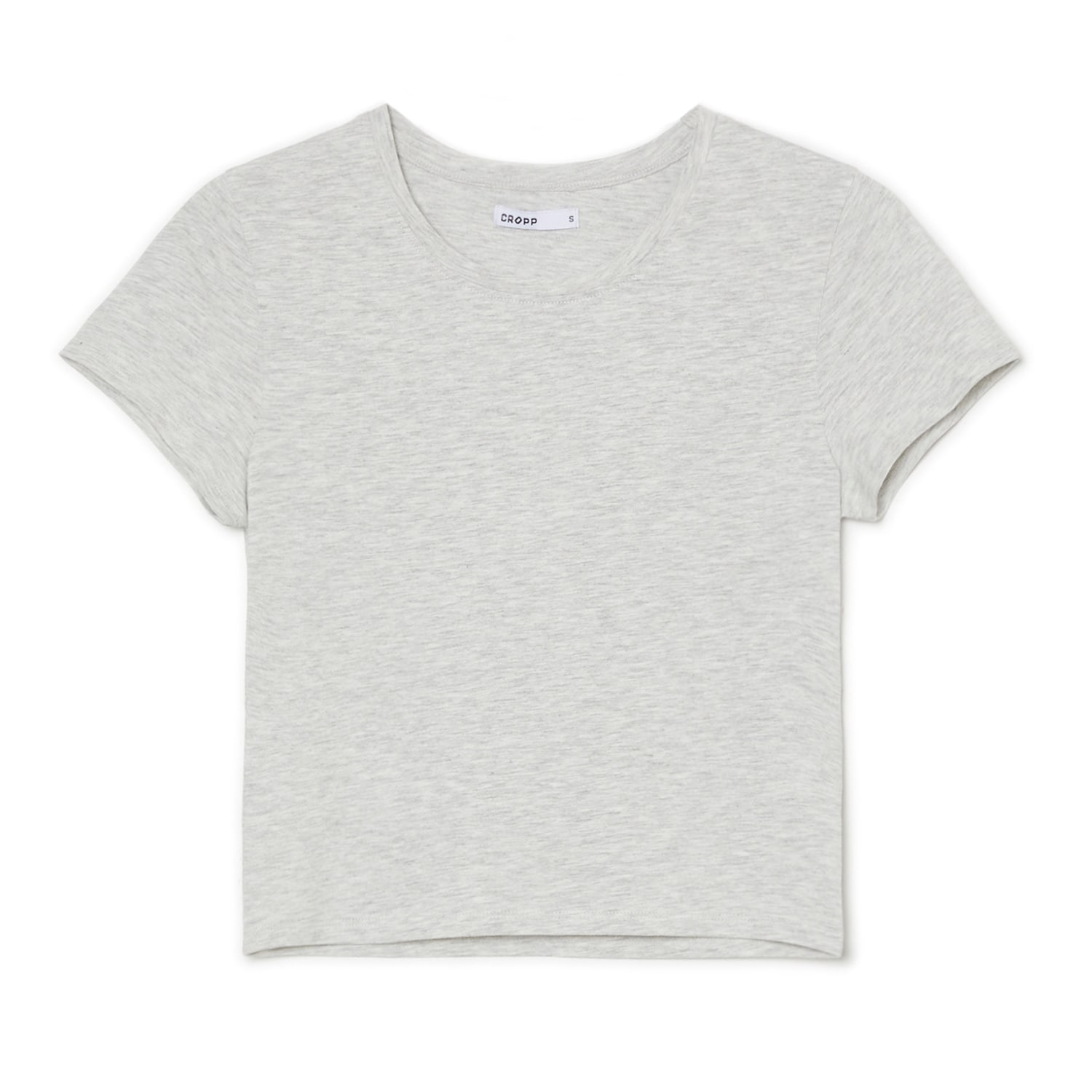 Levně Cropp - Hladké tričko - Světle šedá