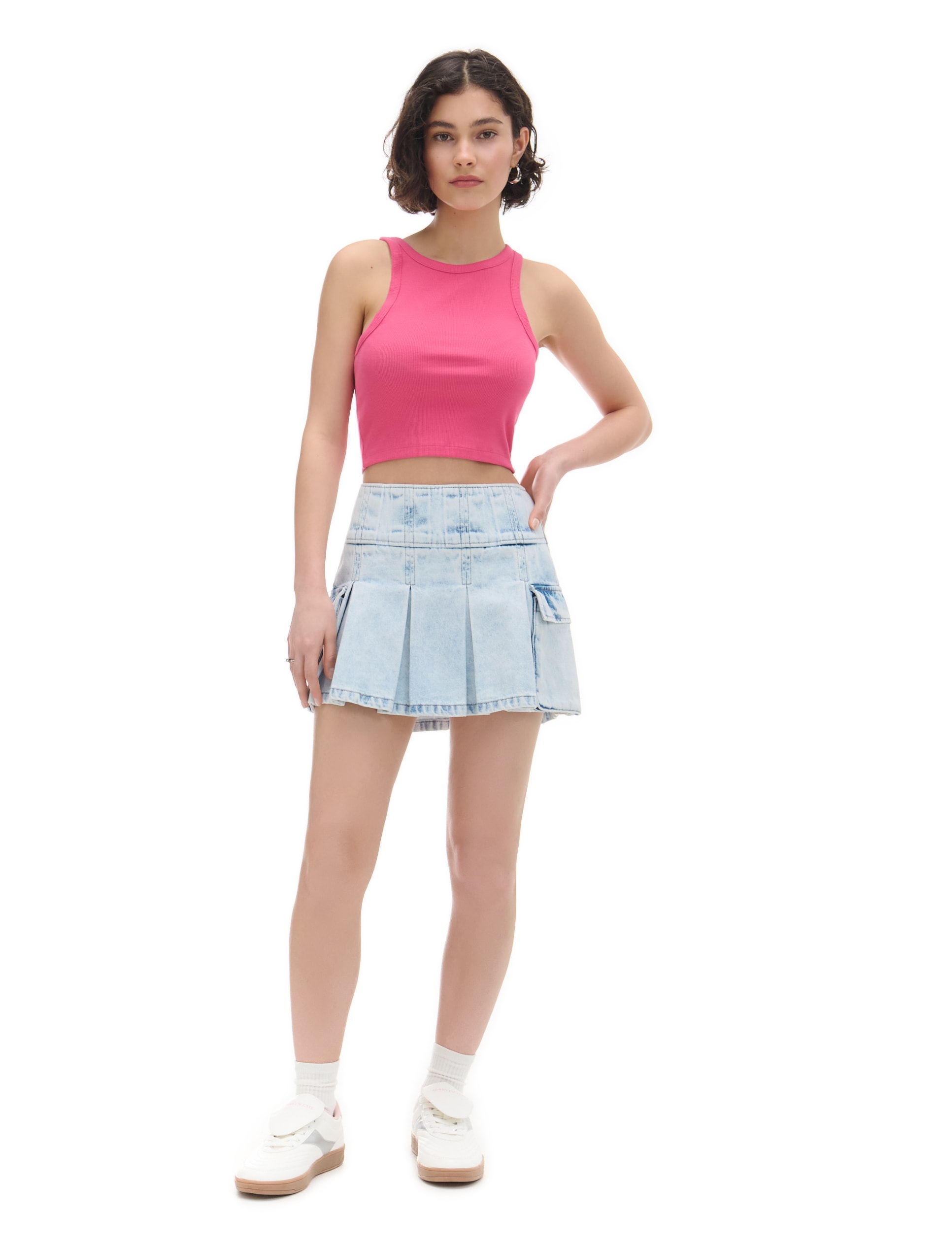 Cropp - Top With Straps - Rot