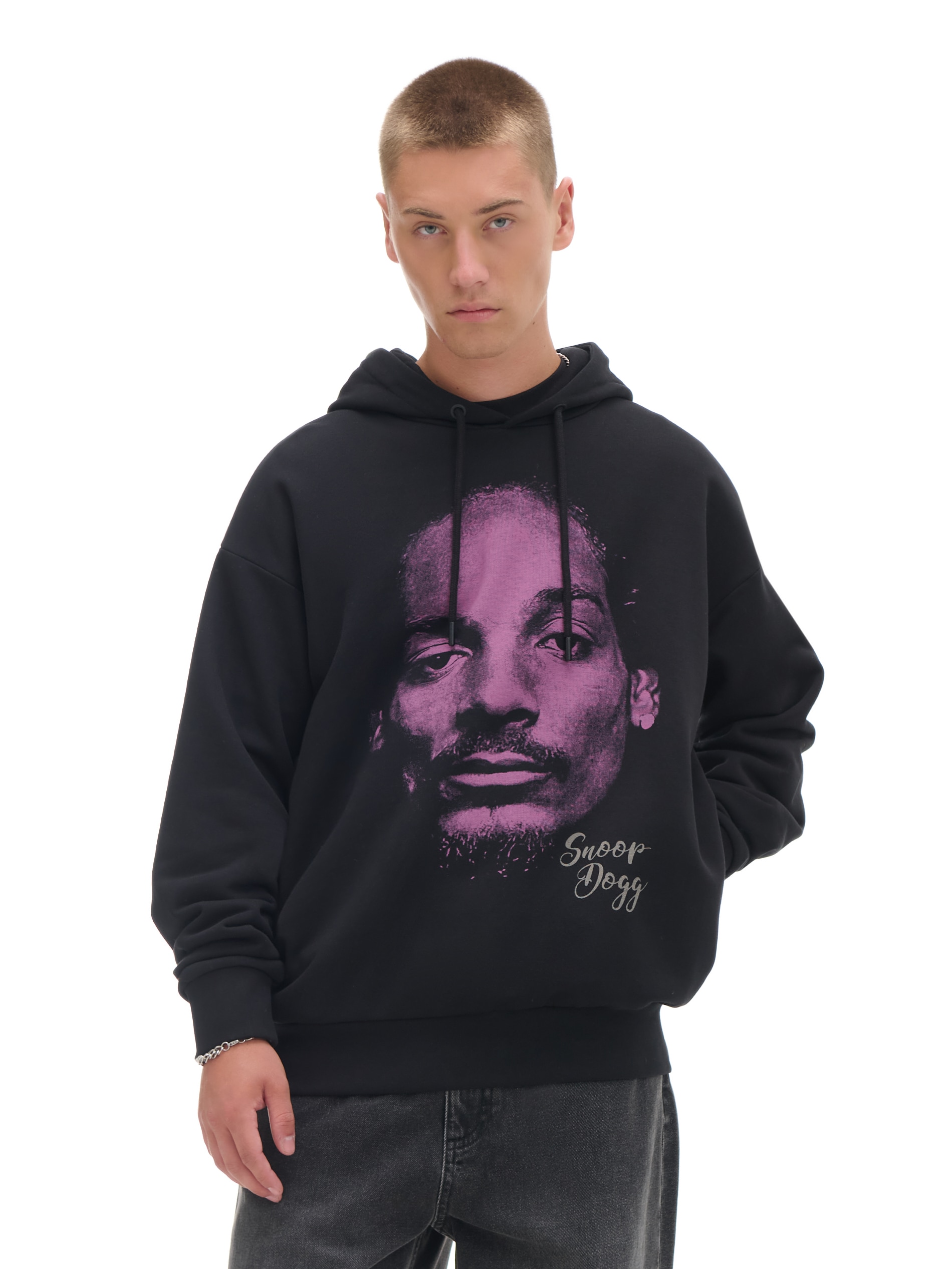 Cropp - Czarna Bluza Snoop Dogg - Czarny