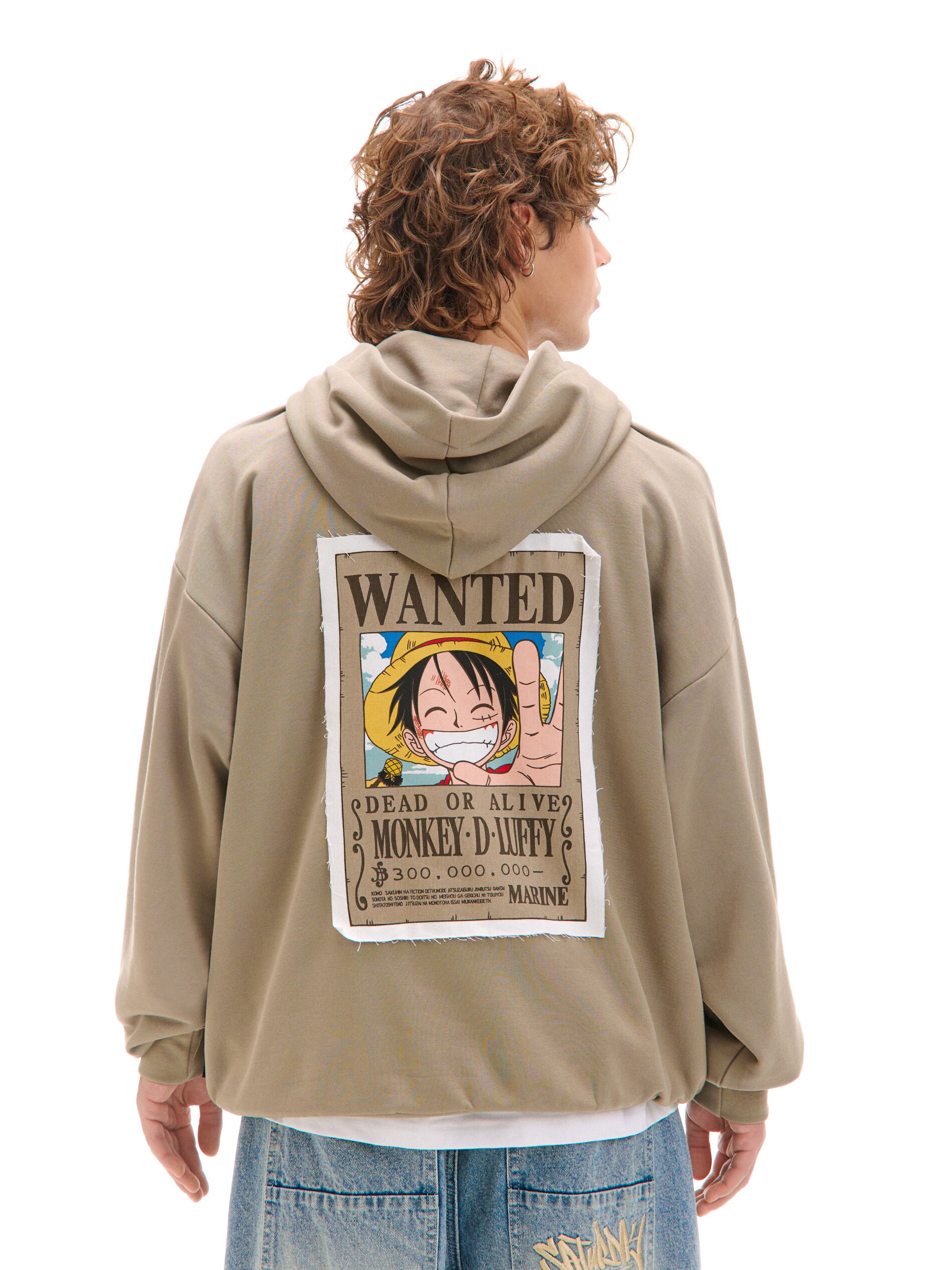 Cropp - Sudadera Con Capucha Y Estampado One Piece - Beige