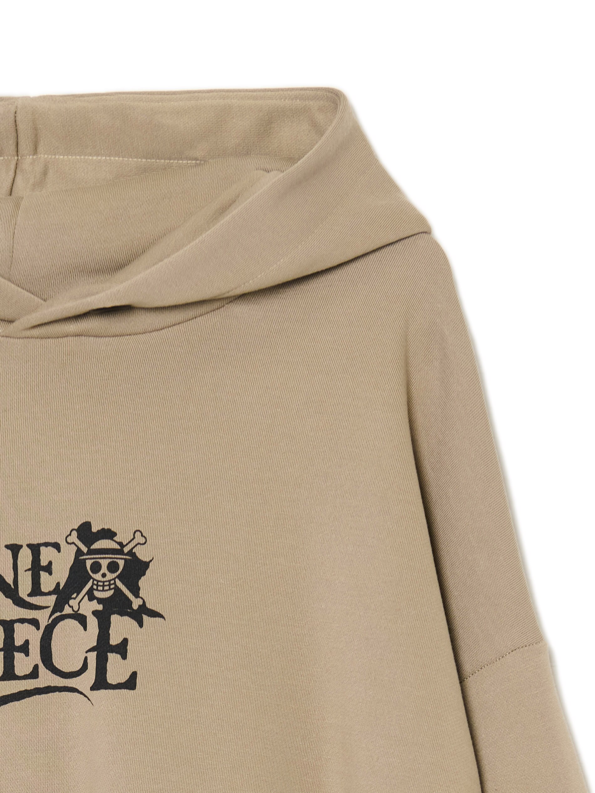 Cropp - Sudadera Con Capucha Y Estampado One Piece - Beige