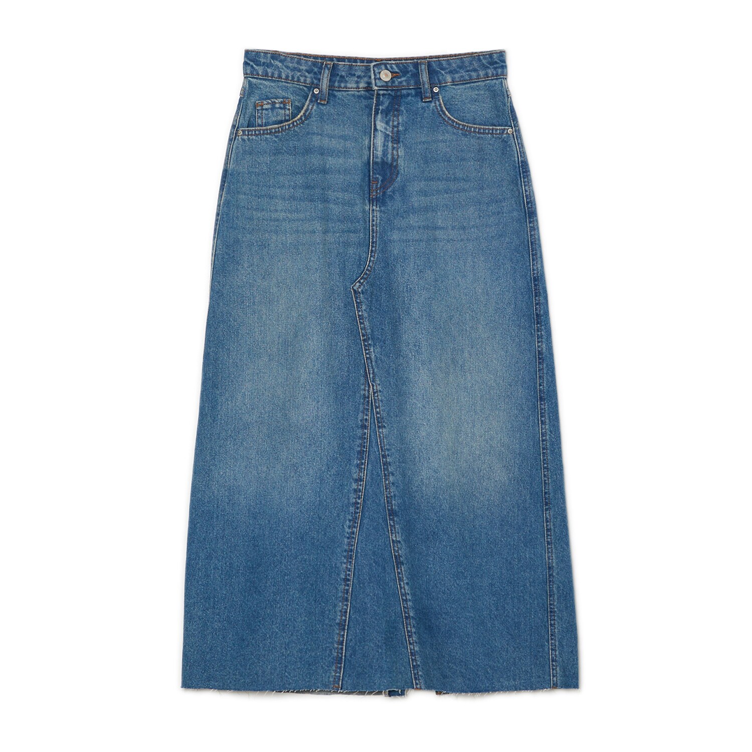 E-shop Cropp - Džínsová sukňa - Modrá