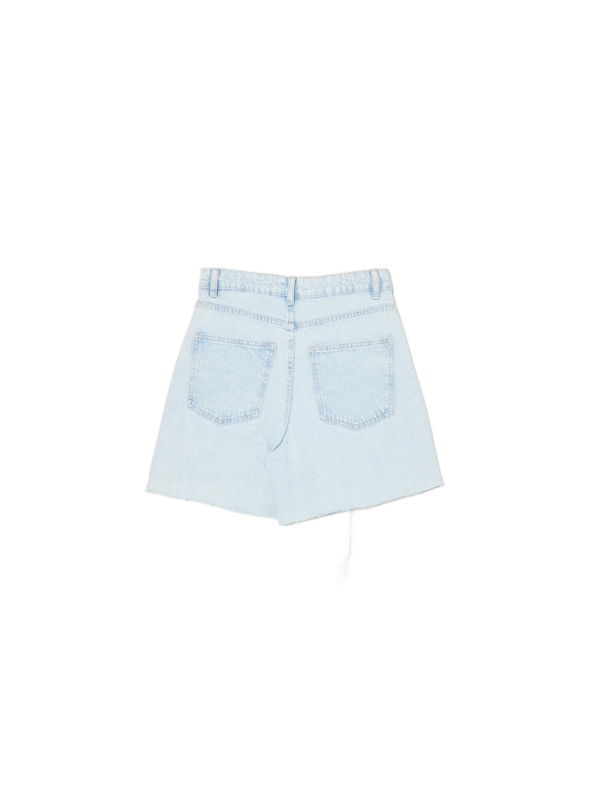 Cropp - Vaqueros Cortos High Waist - Azul Pálido