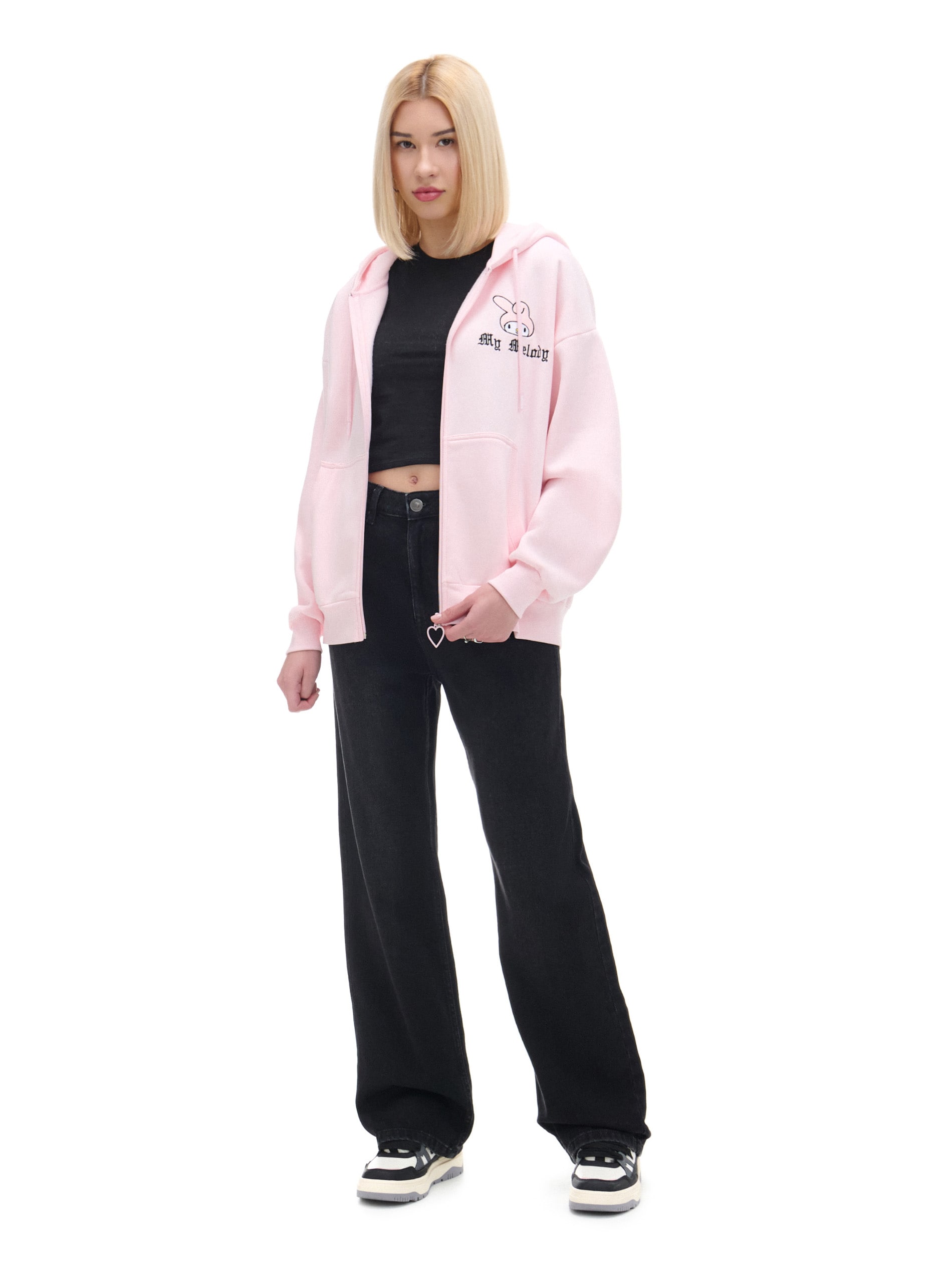 Cropp - Top Da Jogging Con Zip E Cappuccio My Melody - Rosa Pastello