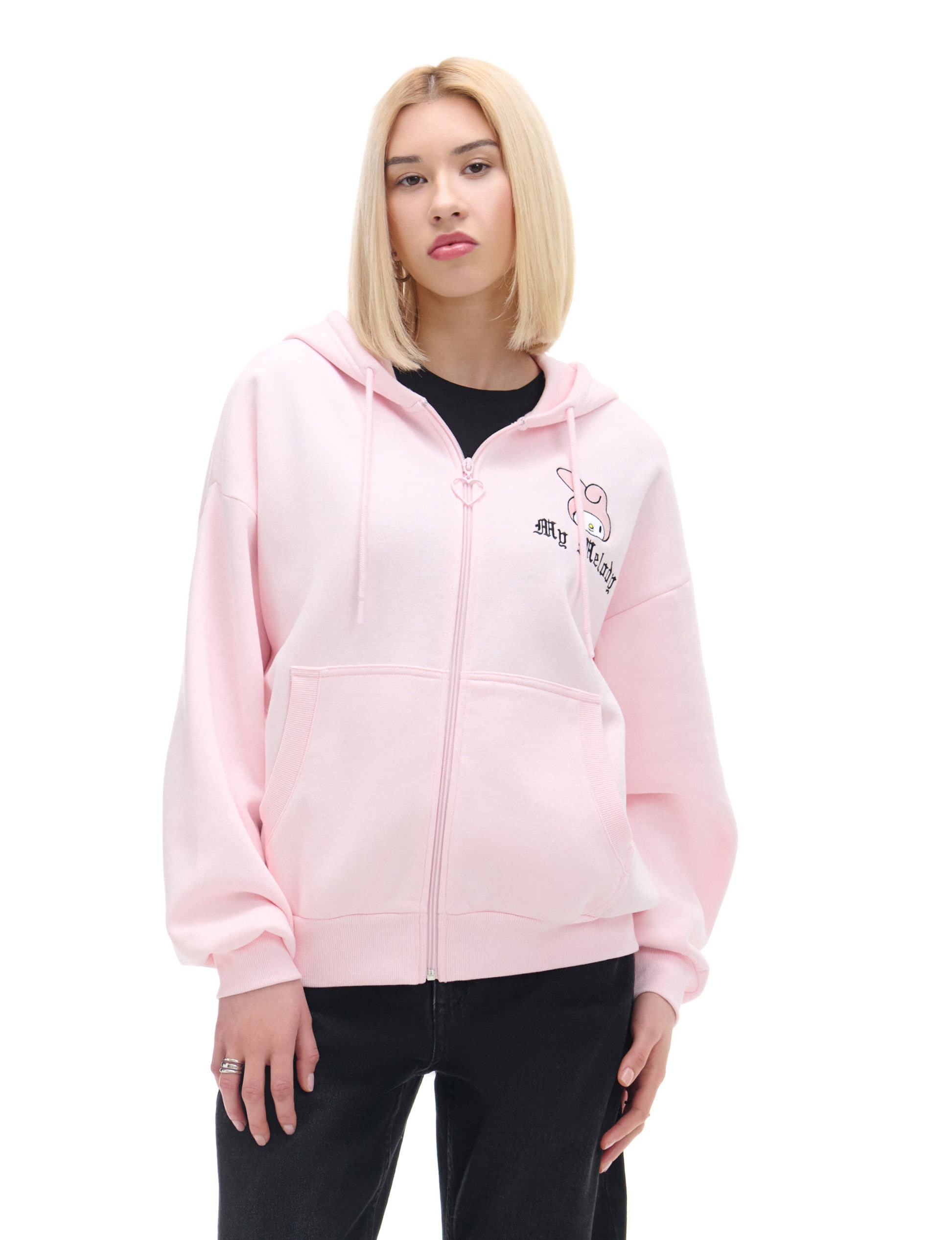 Cropp - Top Da Jogging Con Zip E Cappuccio My Melody - Rosa Pastello