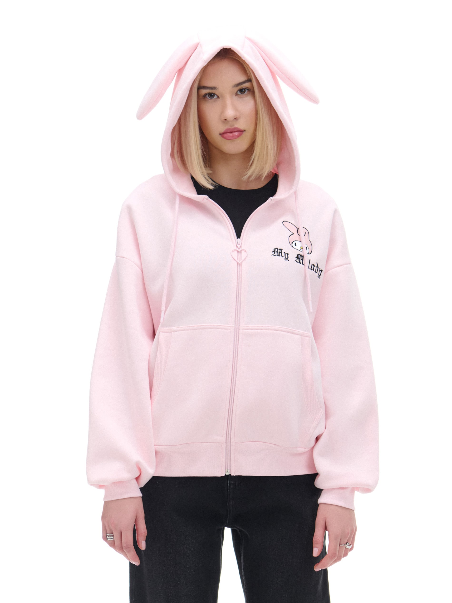 Cropp - Top Da Jogging Con Zip E Cappuccio My Melody - Rosa Pastello