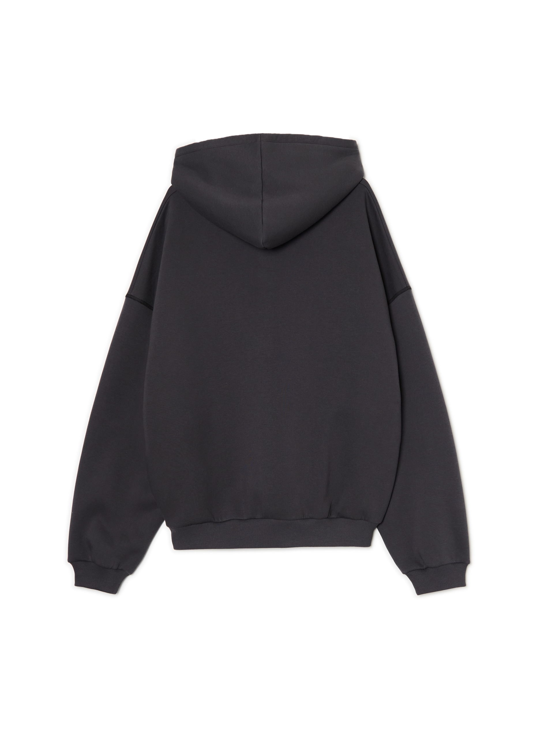 Cropp - Bluza Hoodie Z Dekoracyjnymi Przeszyciami - Szary