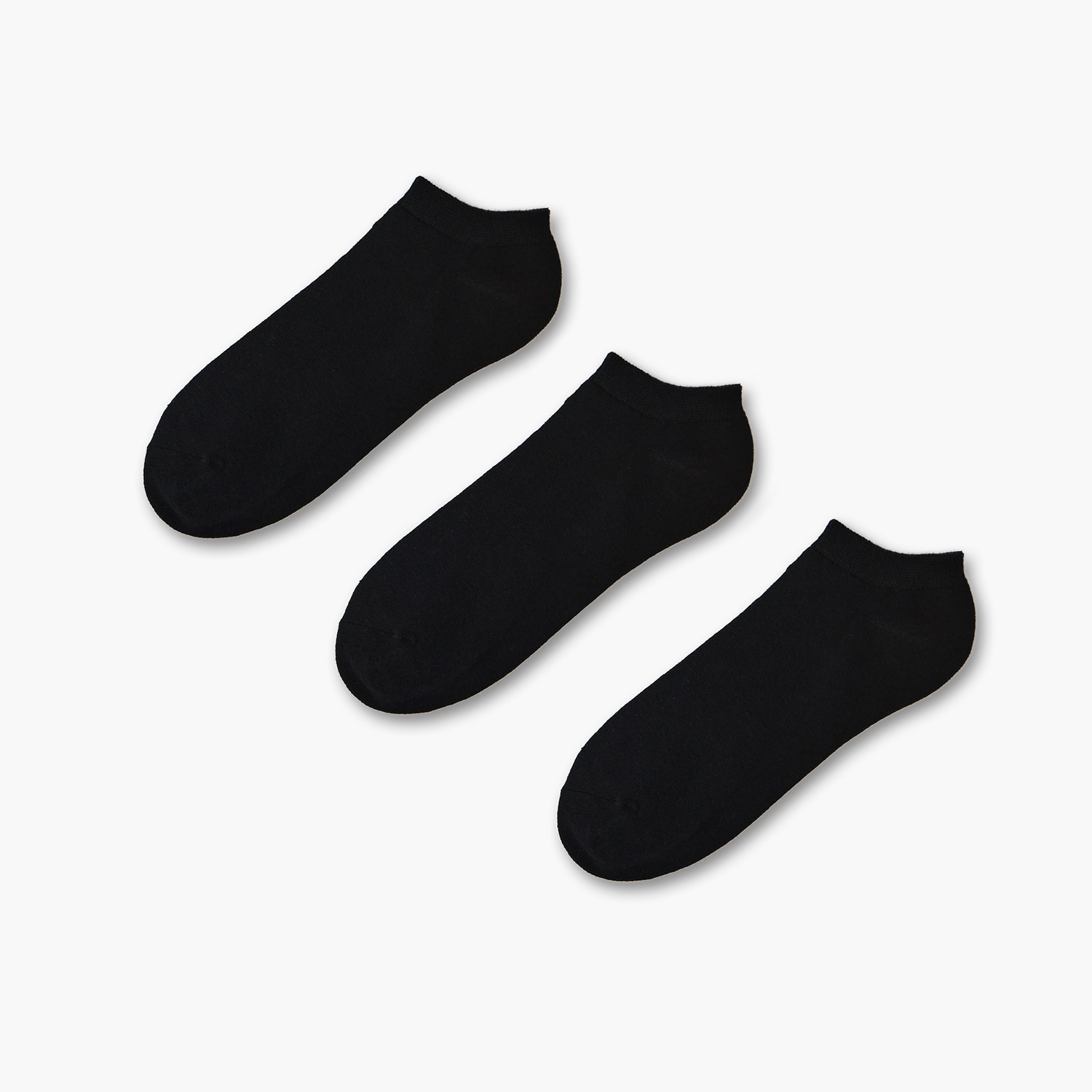 Cropp – Set de 3 perechi de șosete scurte, negre – Negru Cropp