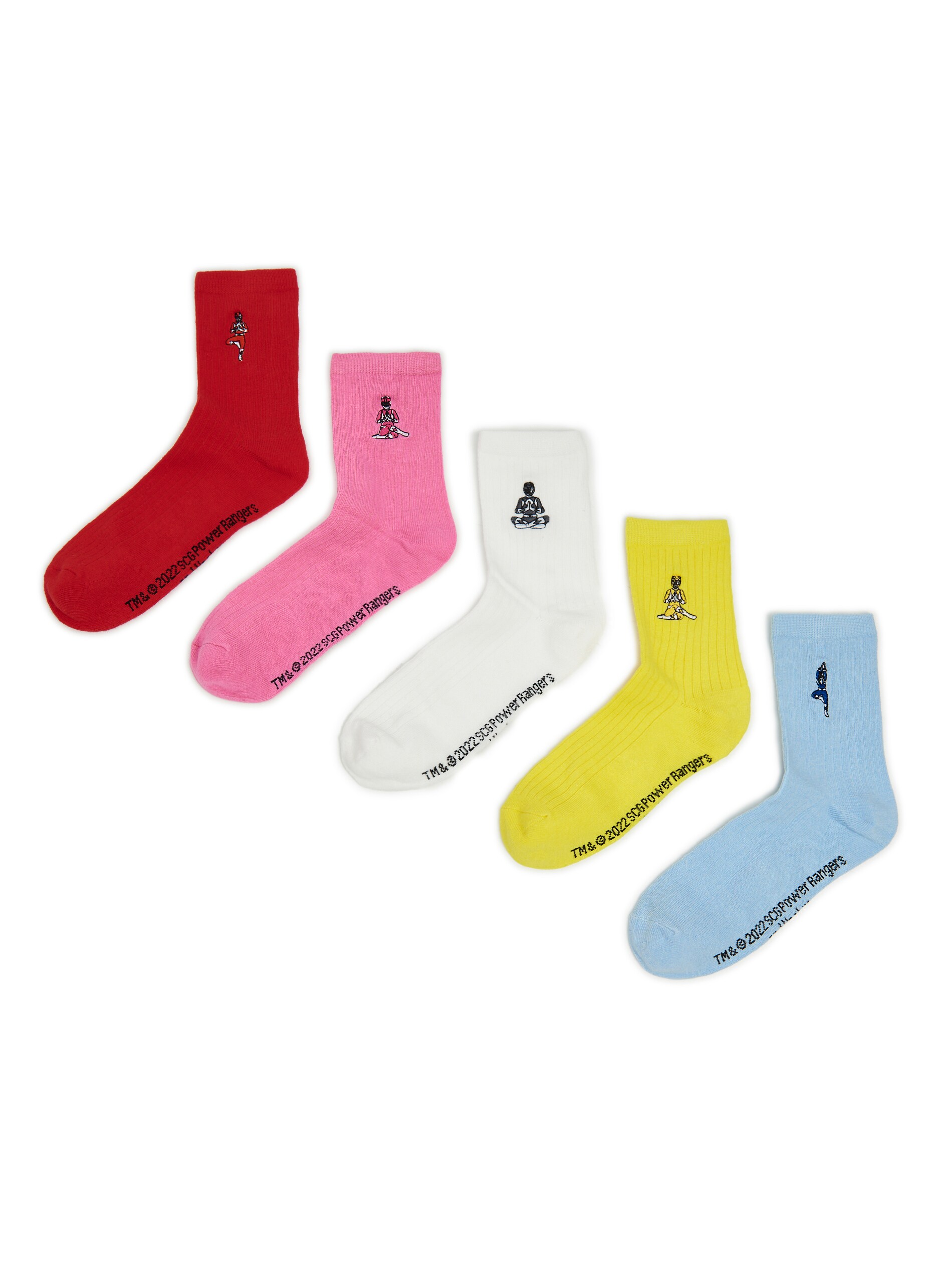 Cropp - 5er Pack Socken Power Rangers - Mehrfarbig