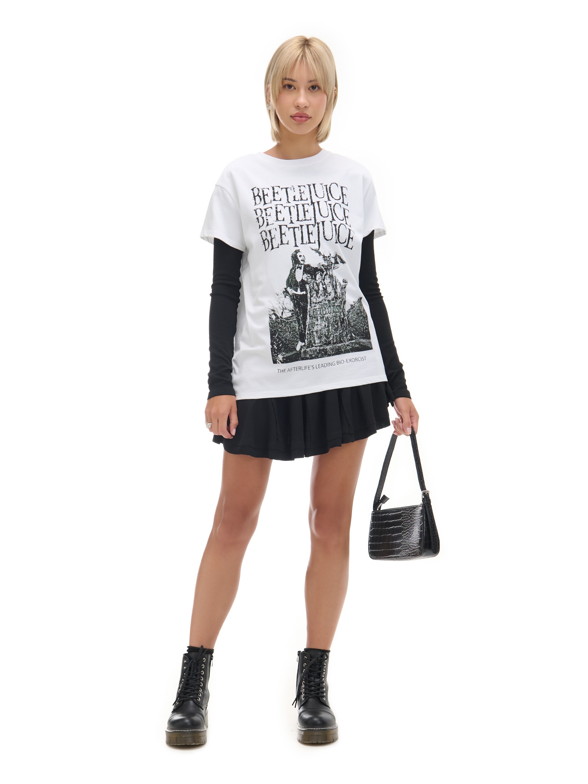 Cropp - T-shirt Bianca Con Stampa Beetlejuice - Bianco