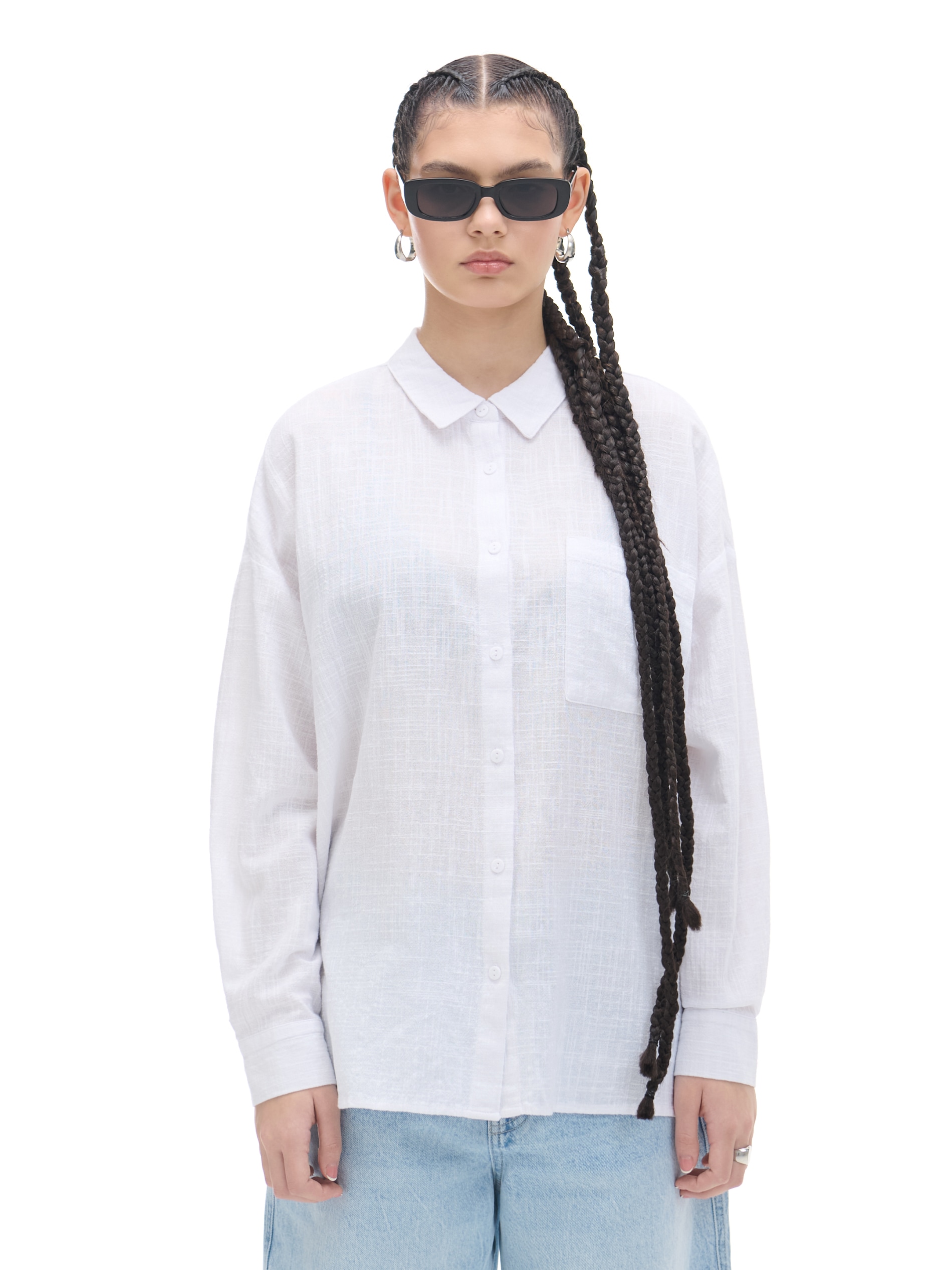 Cropp - Camicia Oversize Semplice - Bianco