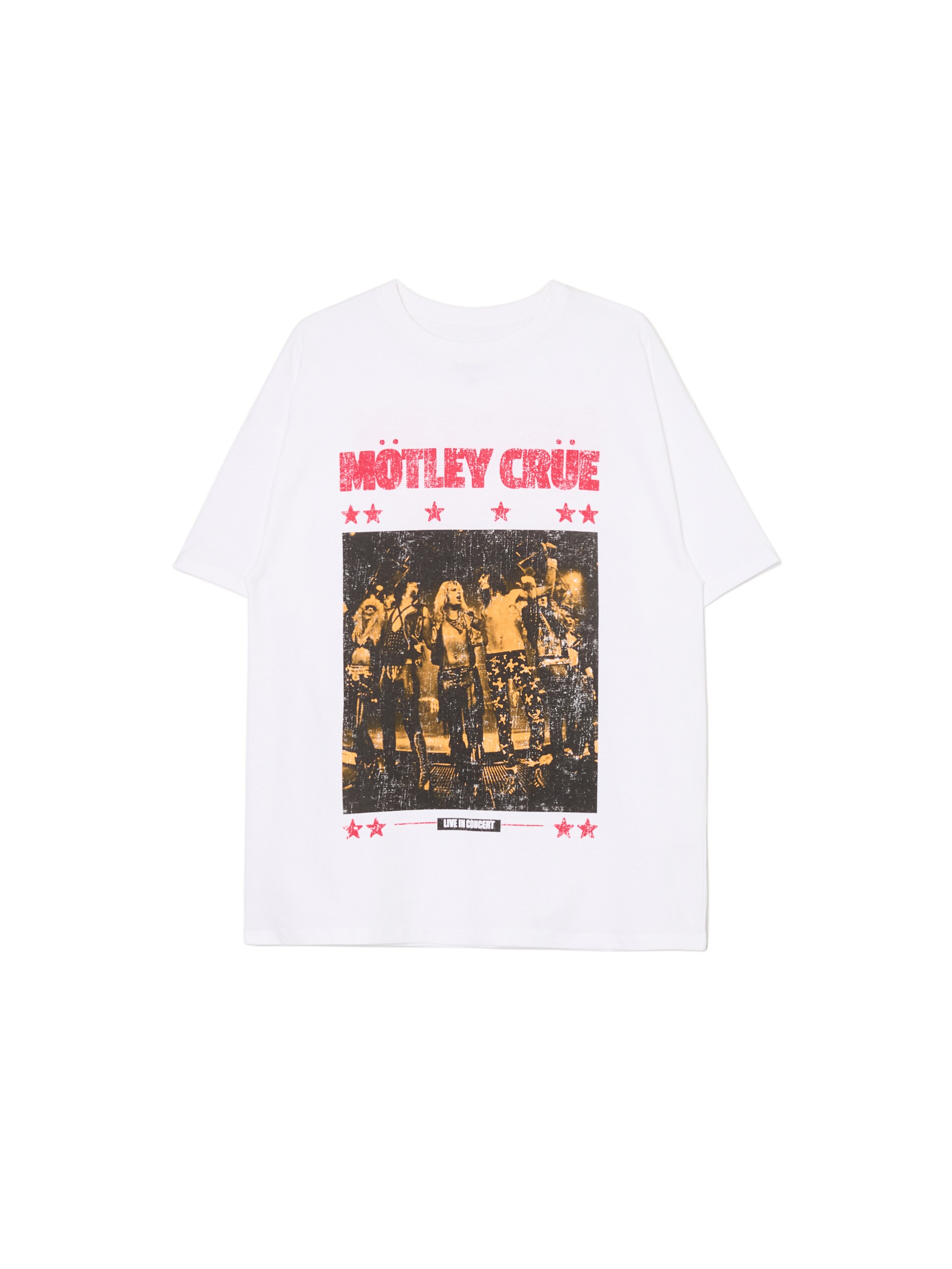 Cropp - Oversized-Shirt Mit Aufdruck Mötley Crüe - Weiß