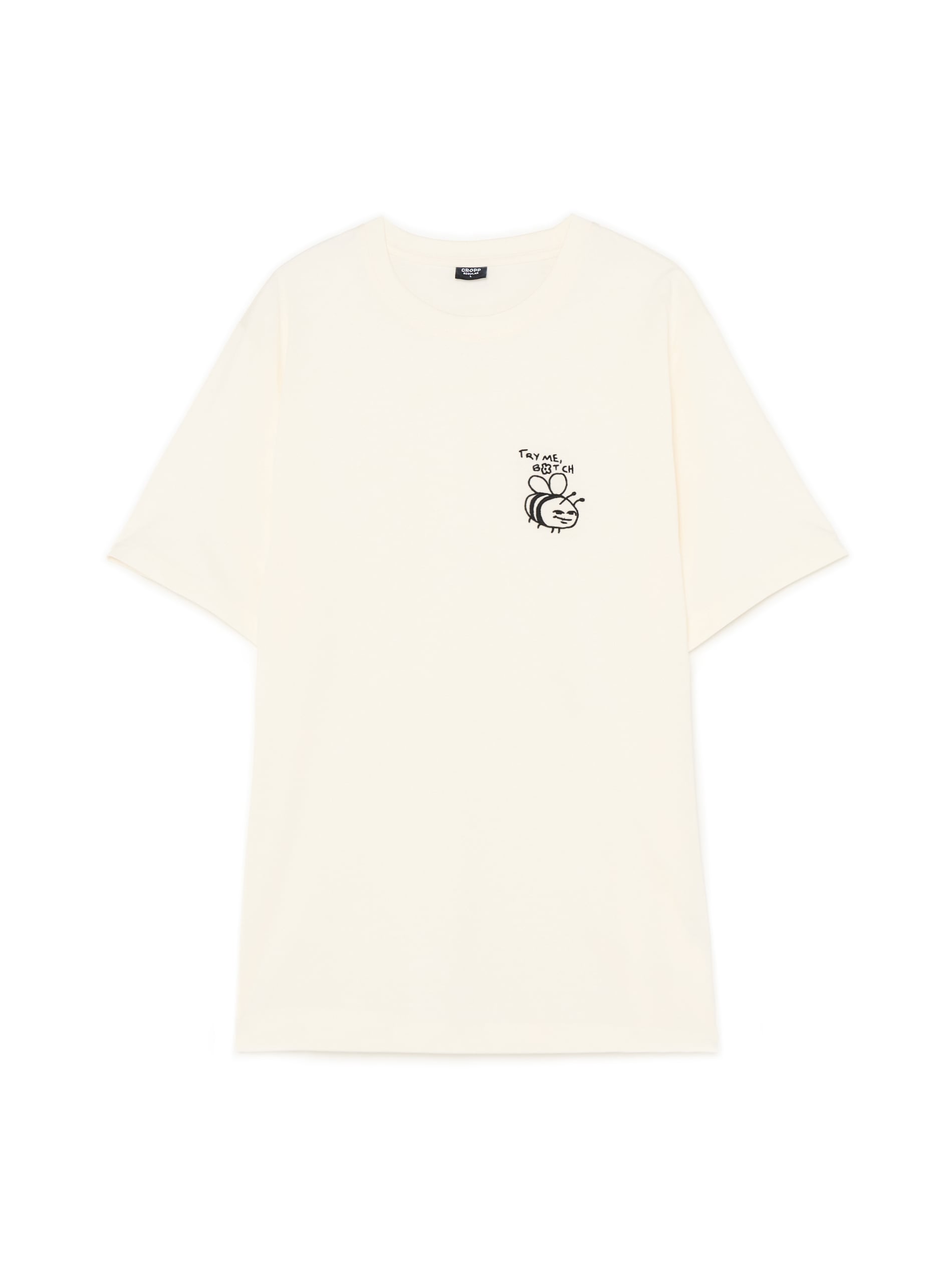Cropp - Póló hímzett mintával - cream termék 2. képe