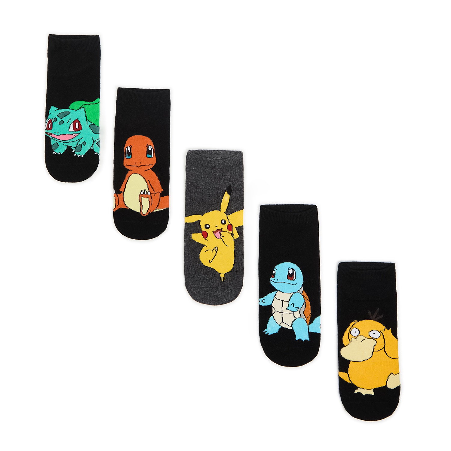 Cropp - Set 5 perechi de ciorapi Pokemon - Negru