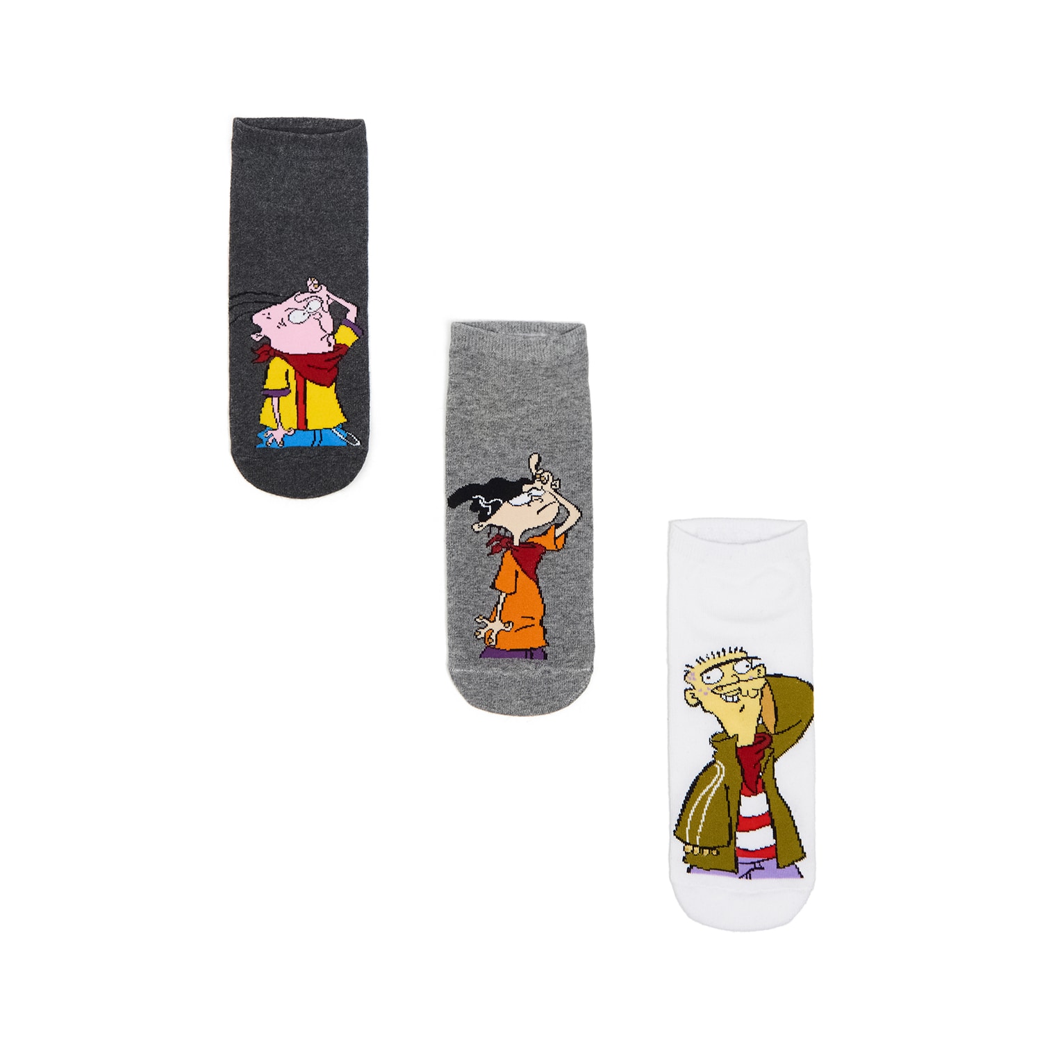 Cropp - Sosete 3 pack Ed, Edd n Eddy - Negru