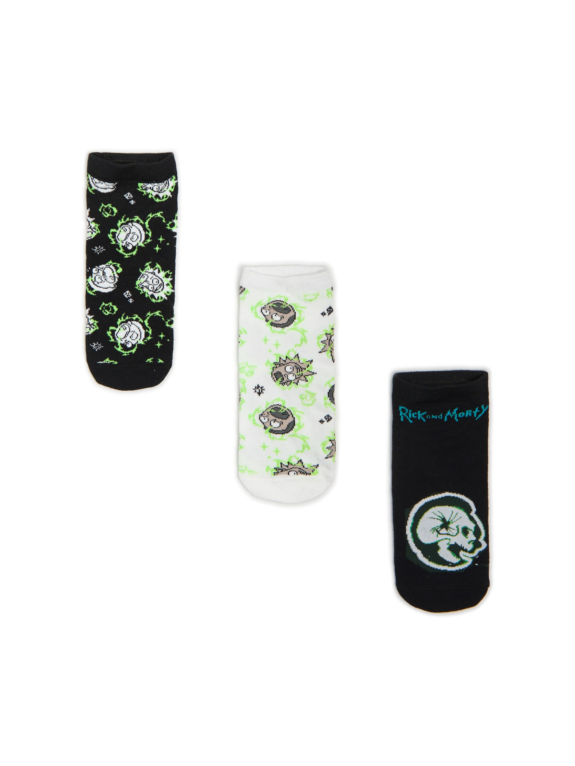 Cropp - 3 Pack Skarpetek Rick I Morty - Czarny