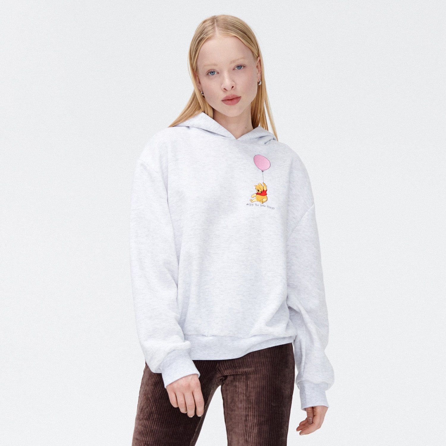 Cropp - hanorac winnie the pooh - gri deschis