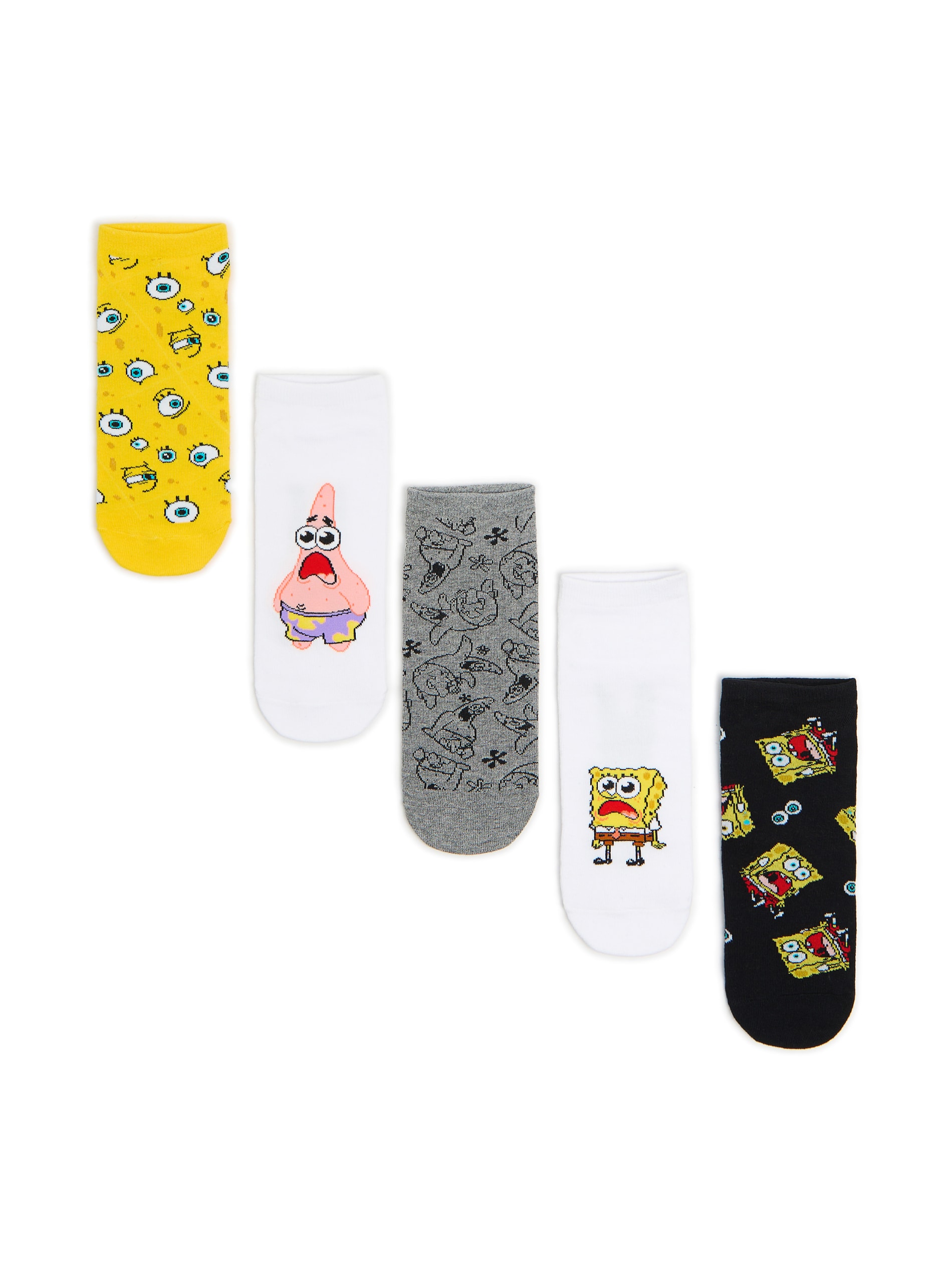 Cropp - 5 Pack Ponožky SpongeBob SquarePants - žlutá