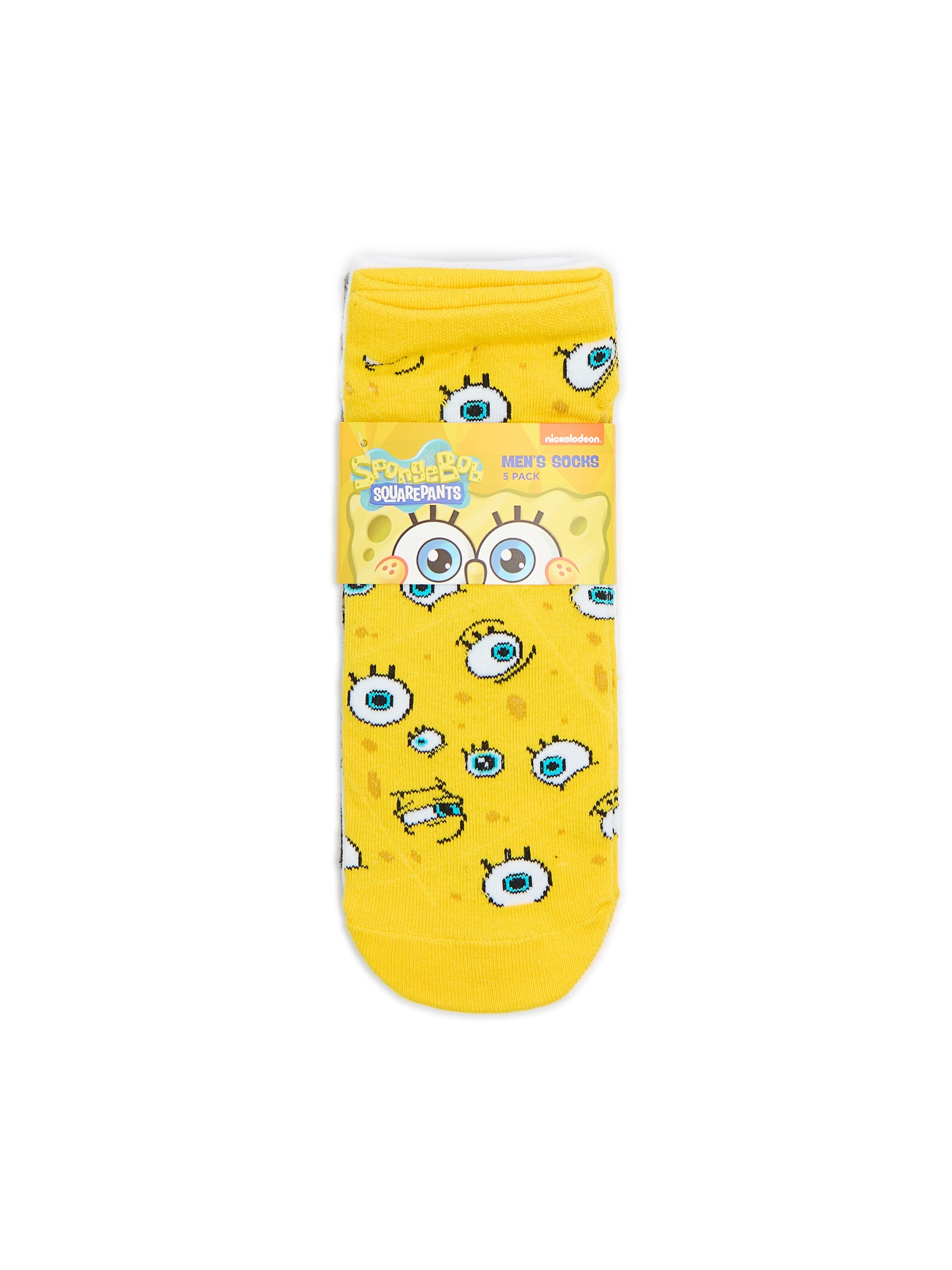 Cropp - 5 Pack Ponožky SpongeBob SquarePants - žlutá