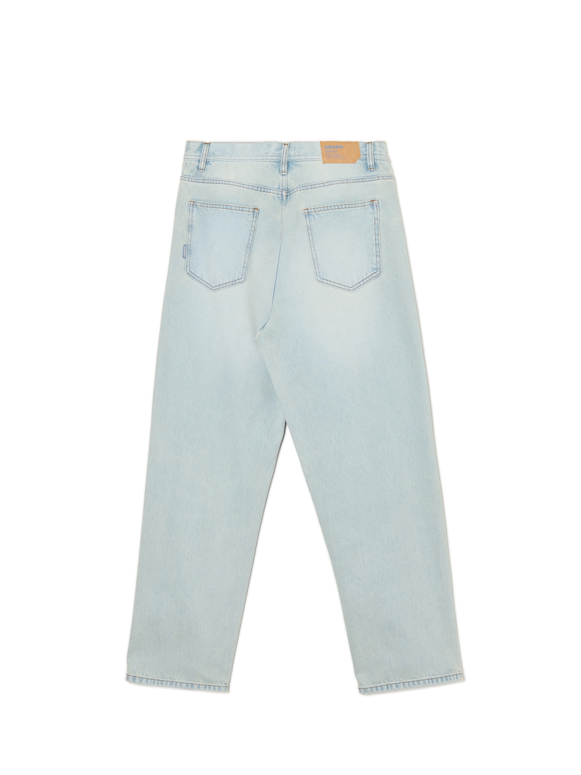 Cropp - Jasne Jeansy Loose Baggy - Niebieski