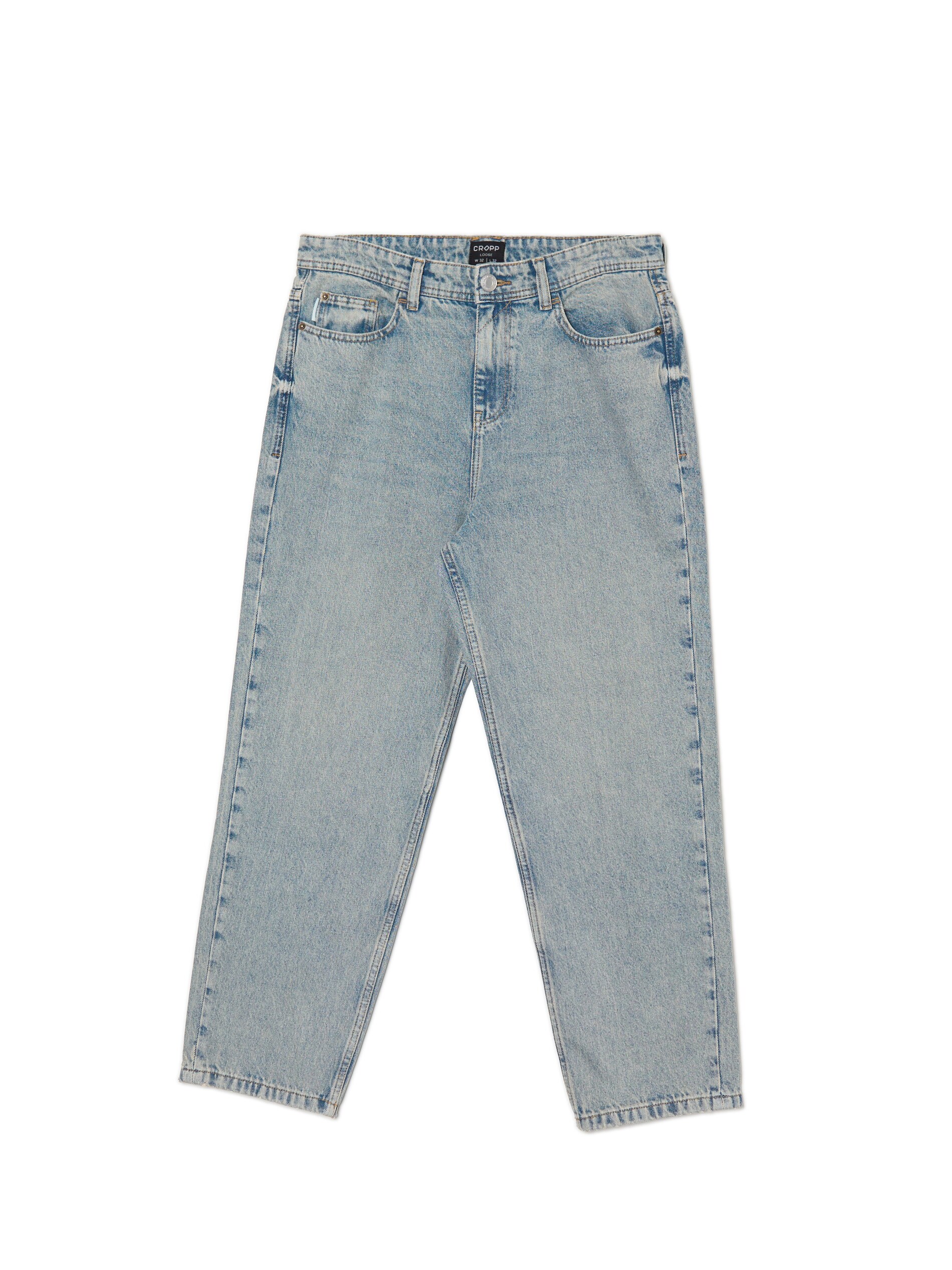 Cropp - Jasne Jeansy Loose - Niebieski