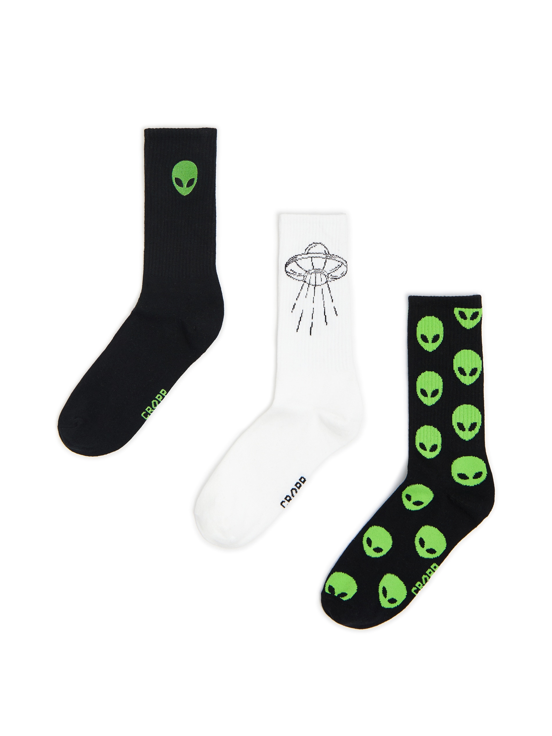 Cropp - Pack De 3 Pares De Calcetines Largos - Verde