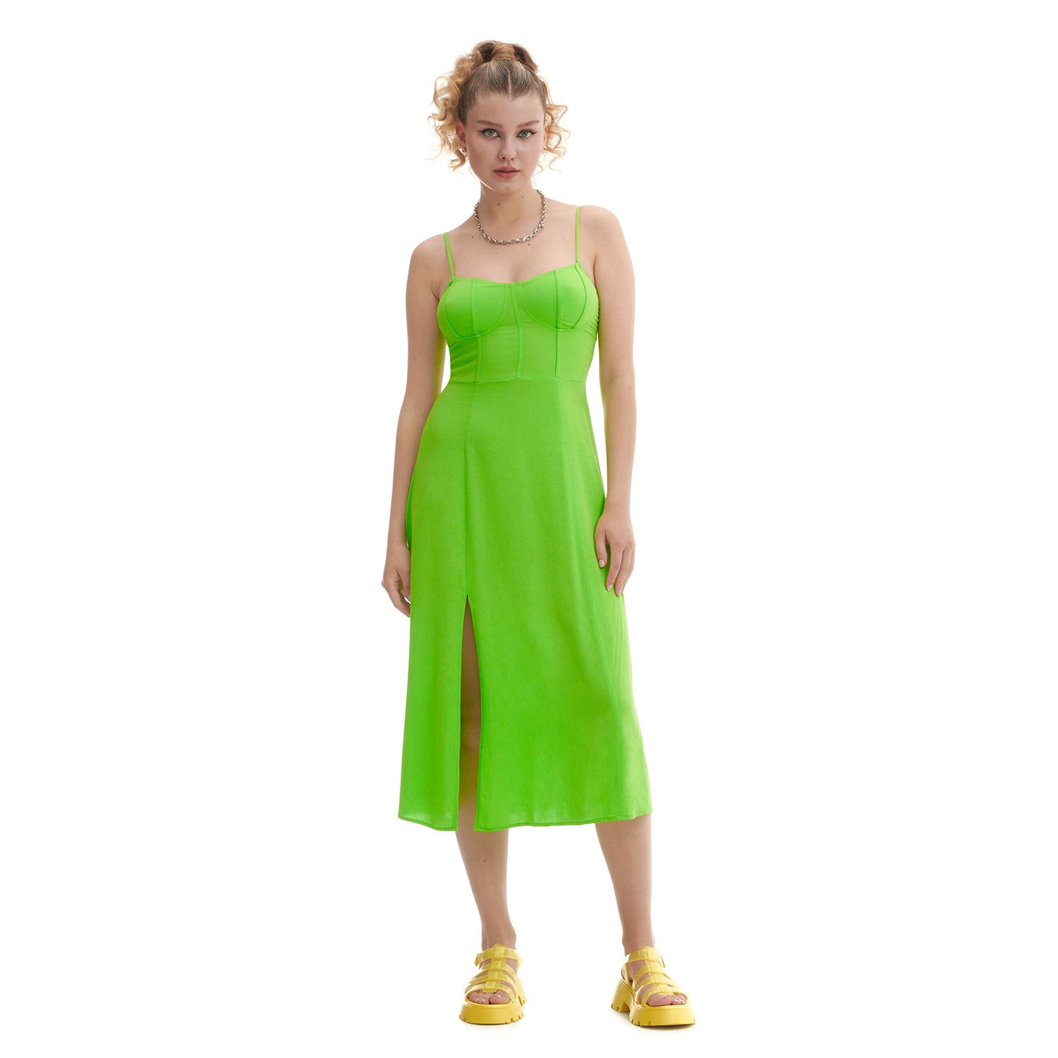 Cropp - rochie midi - verde