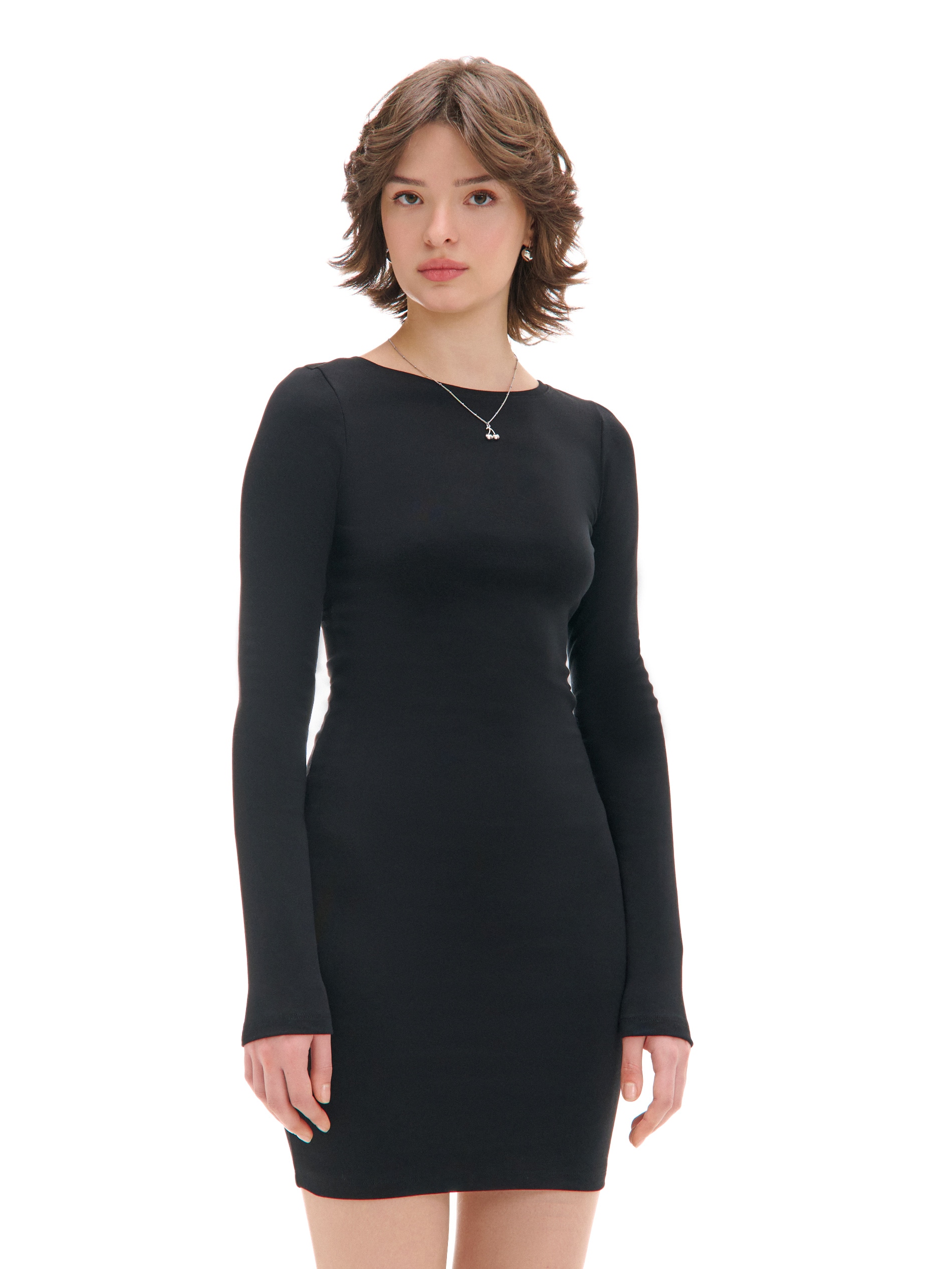 Cropp - Vestido Mini Liso - Negro