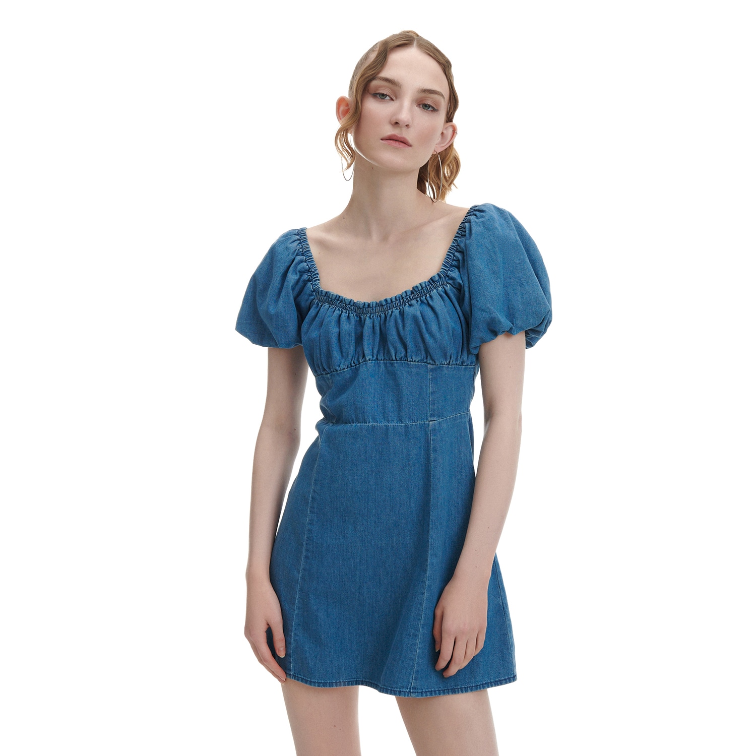 Cropp - rochie din denim - albastru
