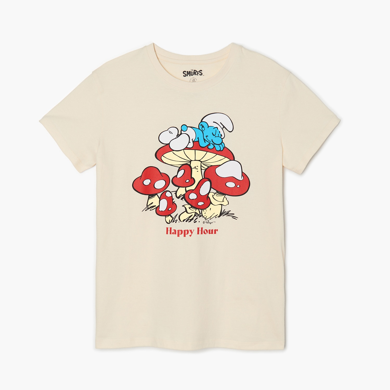 Cropp - tricou the smurfs - bej