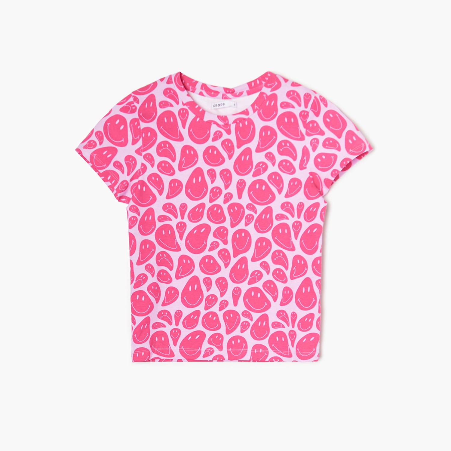 Cropp - tricou smiley® - roz