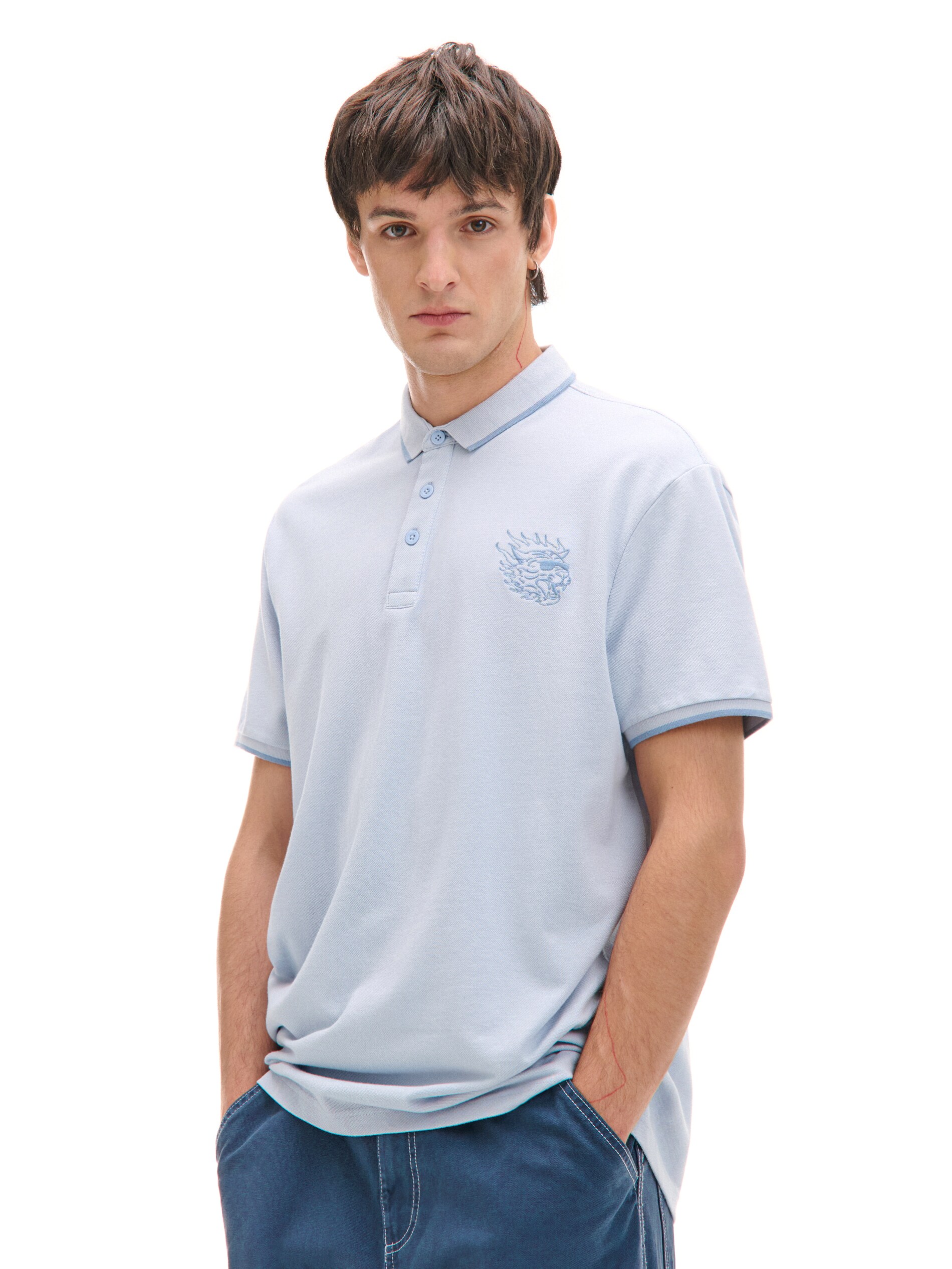 Cropp - Polo - Azul Pálido