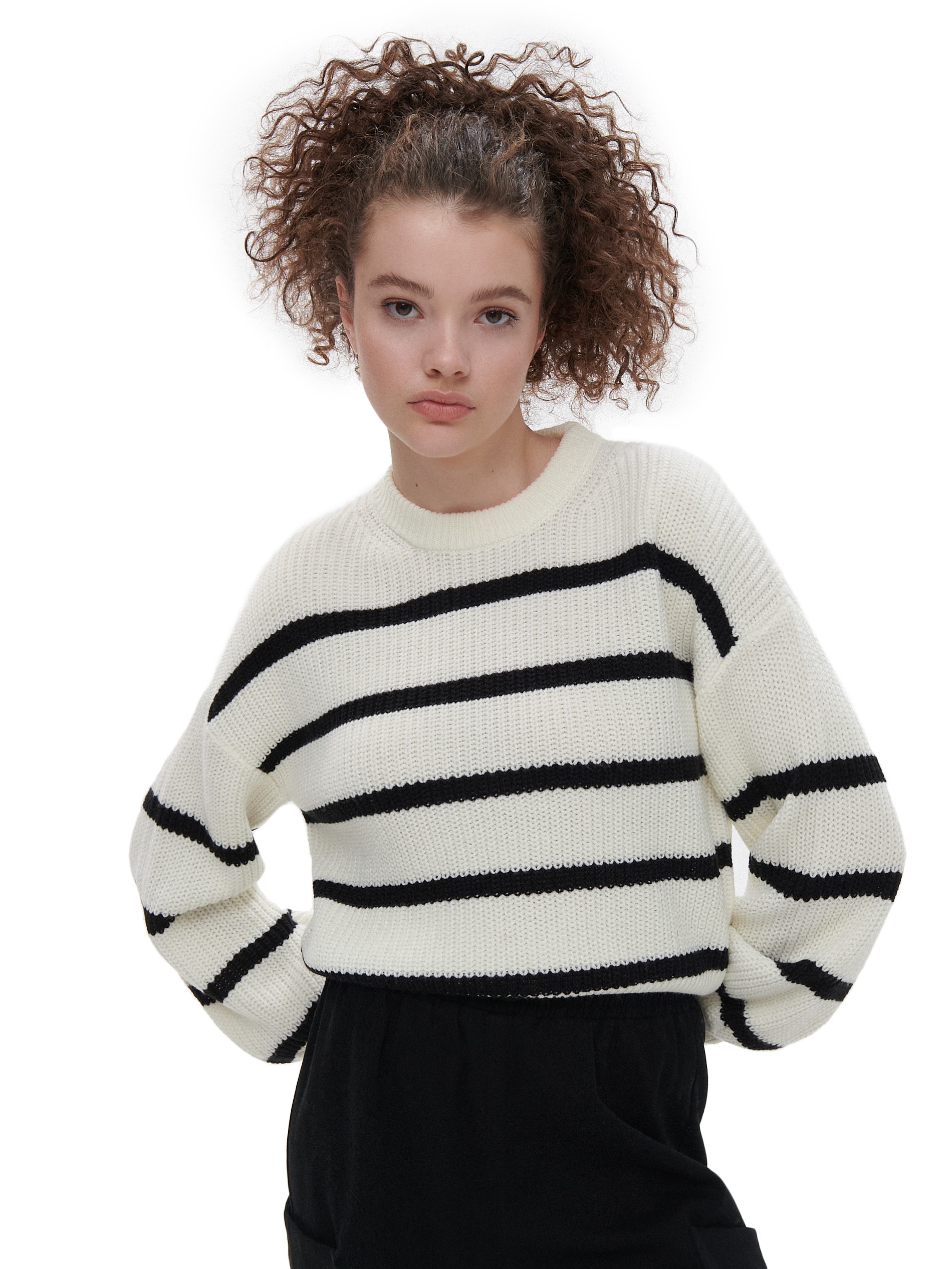 Cropp - Csíkos pulóver - cream termék 2. képe