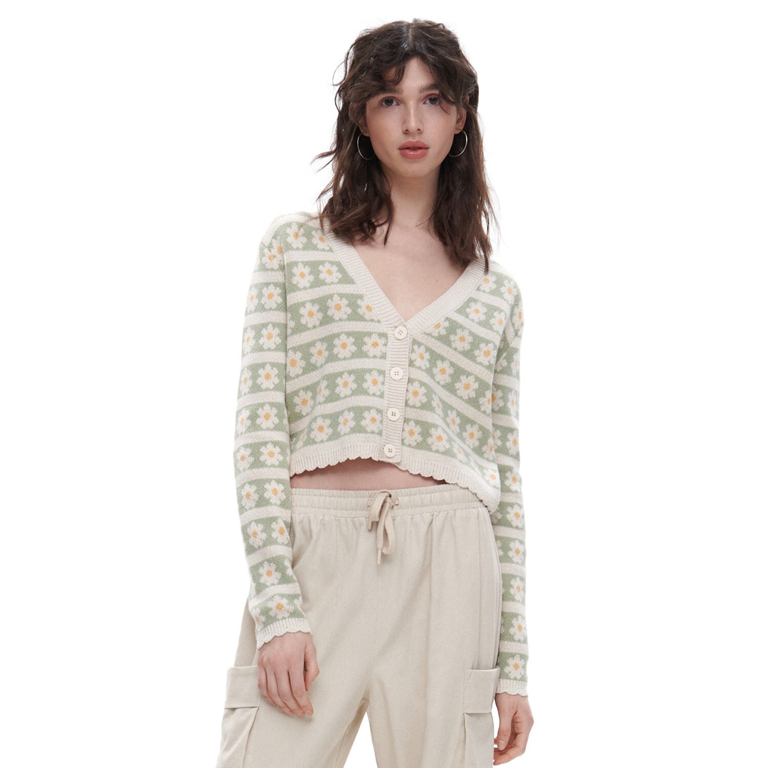 Cropp - Cardigan - Verde