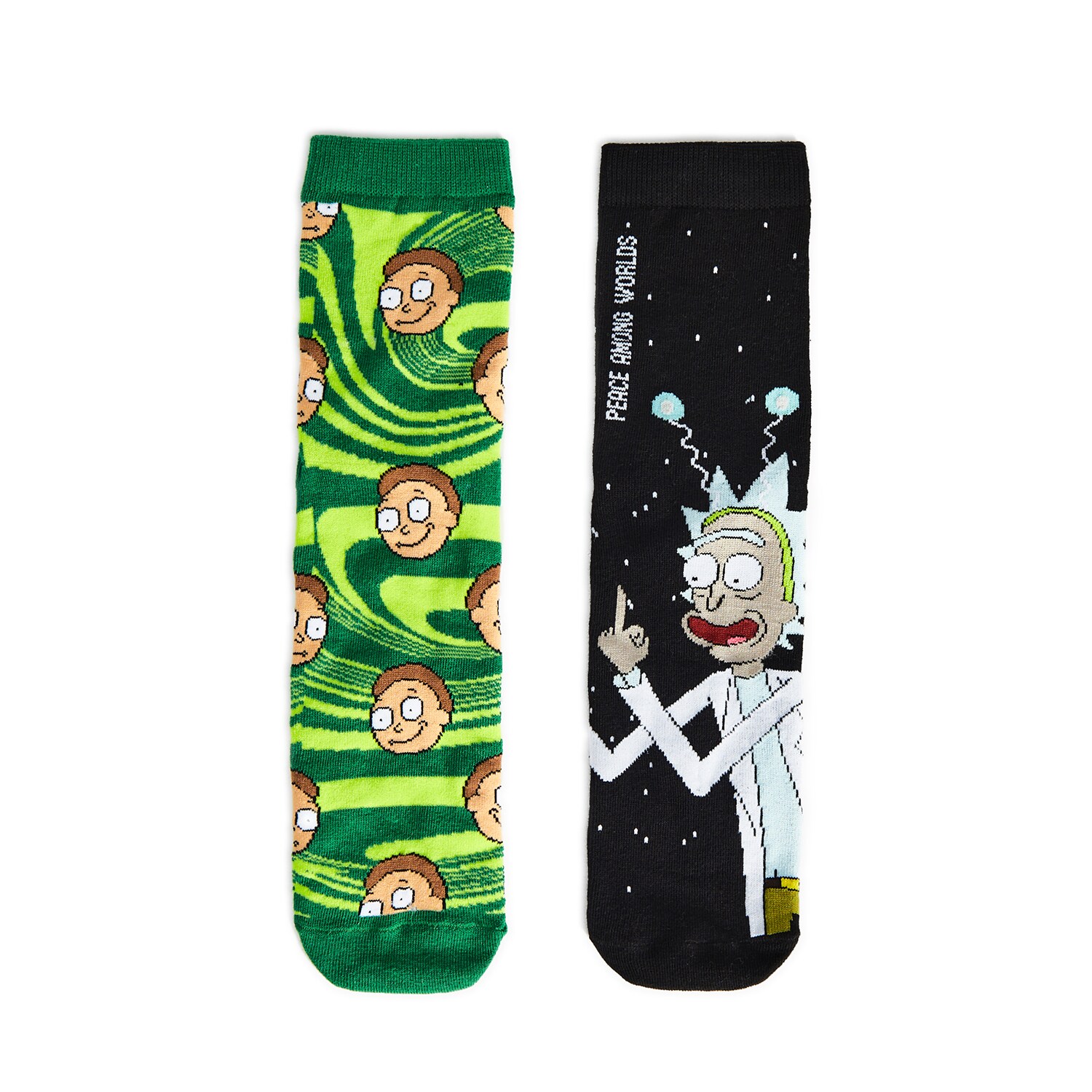 Levně Cropp - 2 pack ponožky Rick and Morty - Černý