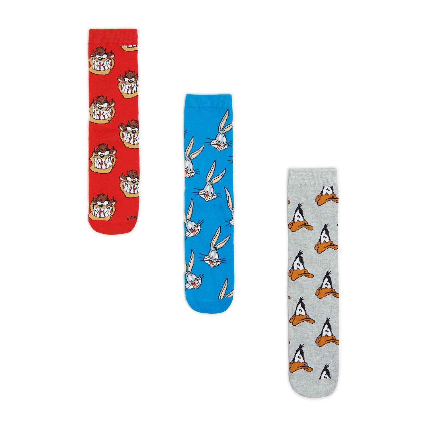 E-shop Cropp - Súprava 3 párov ponožiek Looney Tunes - Čierna