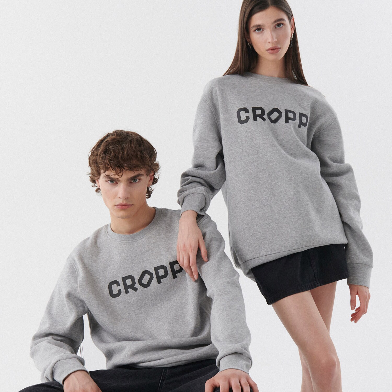 Cropp - Hanorac unisex - Gri deschis