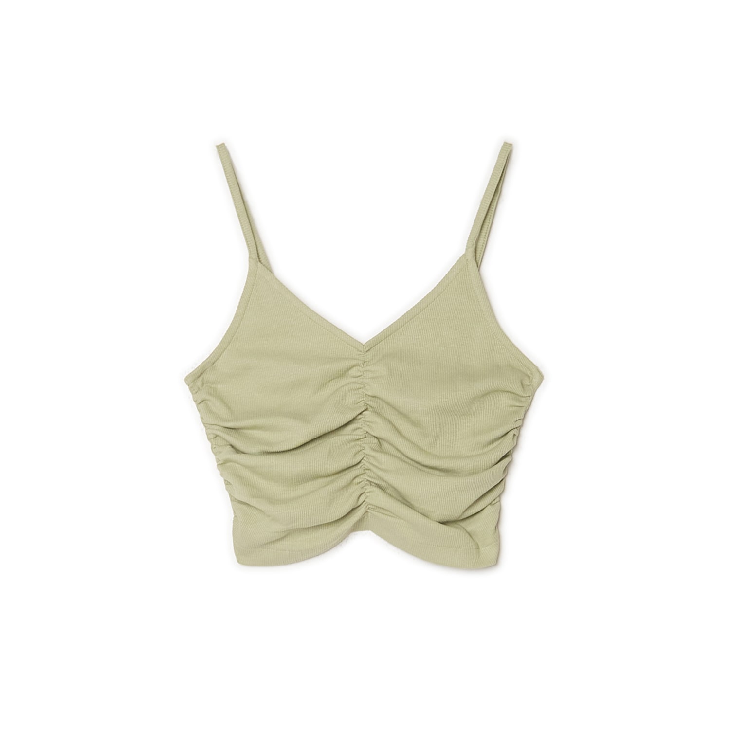 Cropp - top cu bretele - verde