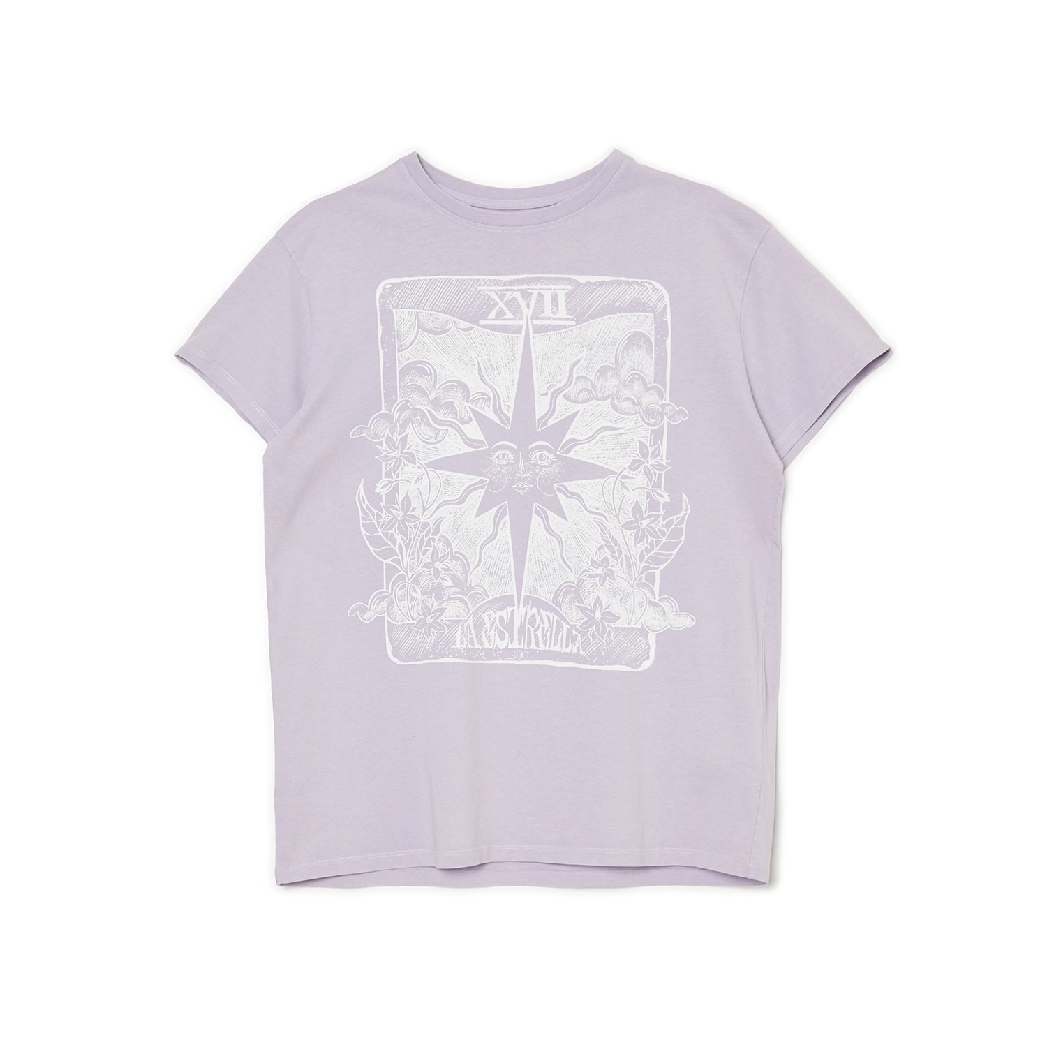 Cropp - tricou negru cu imprimeu - violet