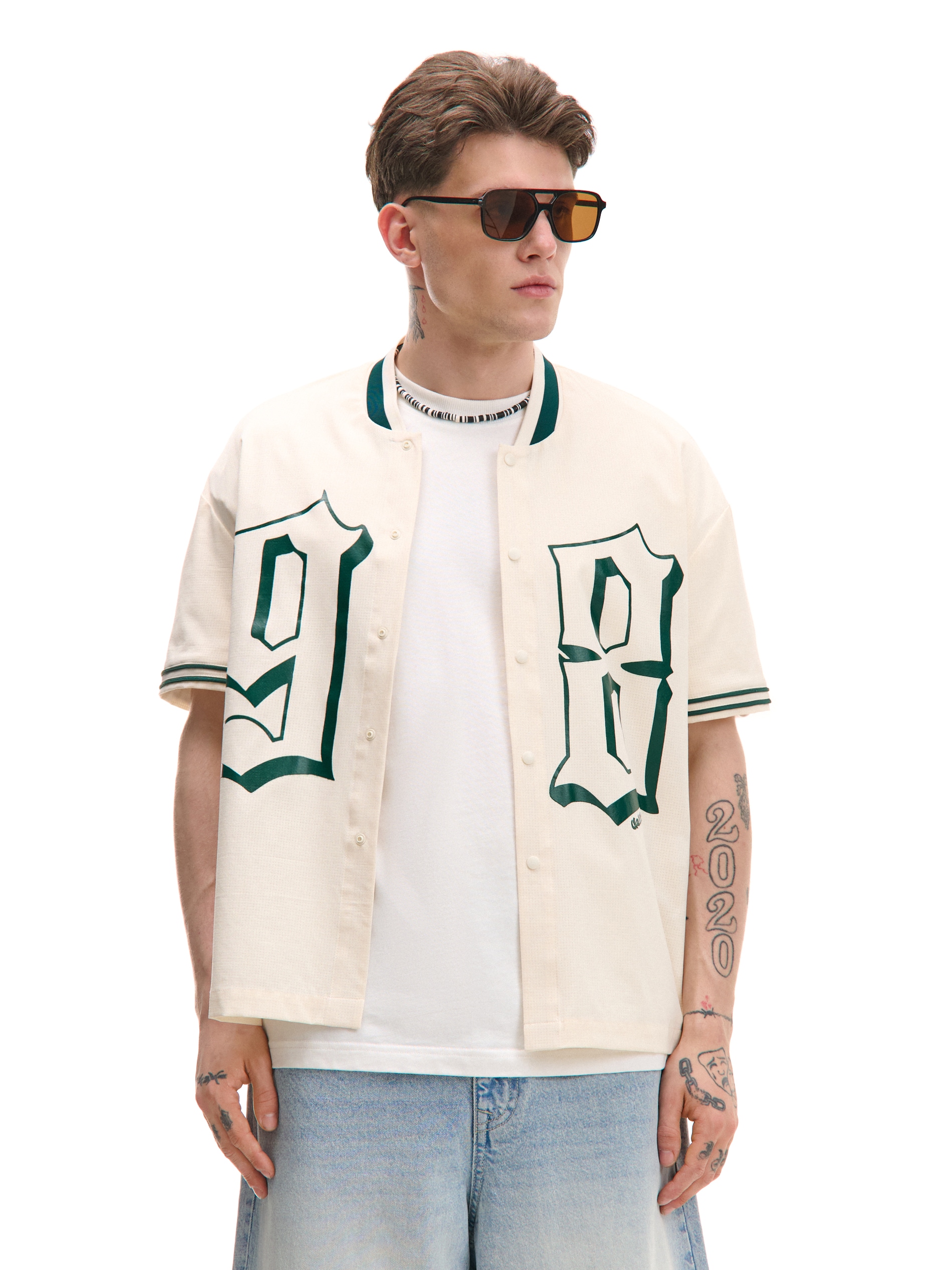 Cropp - Nyomott mintás ing - cream termék 2. képe
