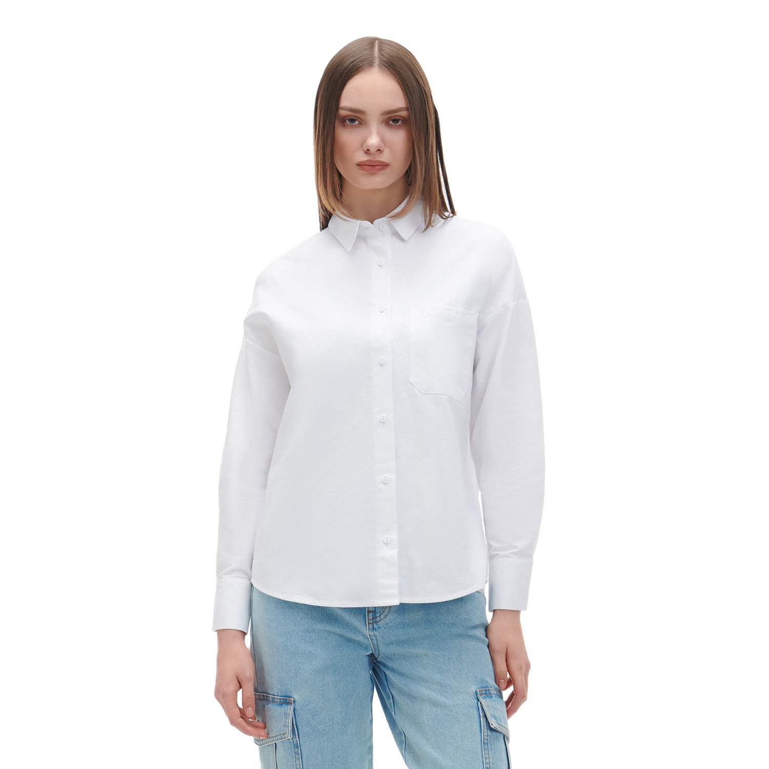 E-shop Cropp - Biela košeľa - Biela