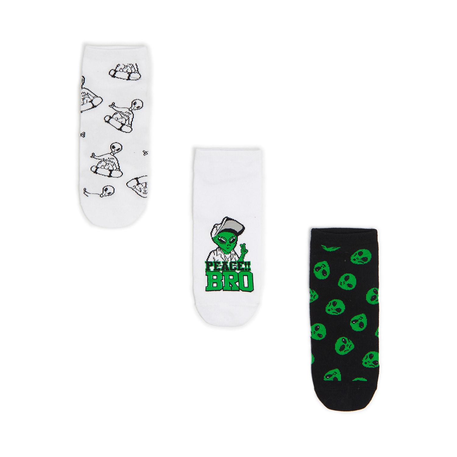 E-shop Cropp - Súprava 3 párov ponožiek - Zelená