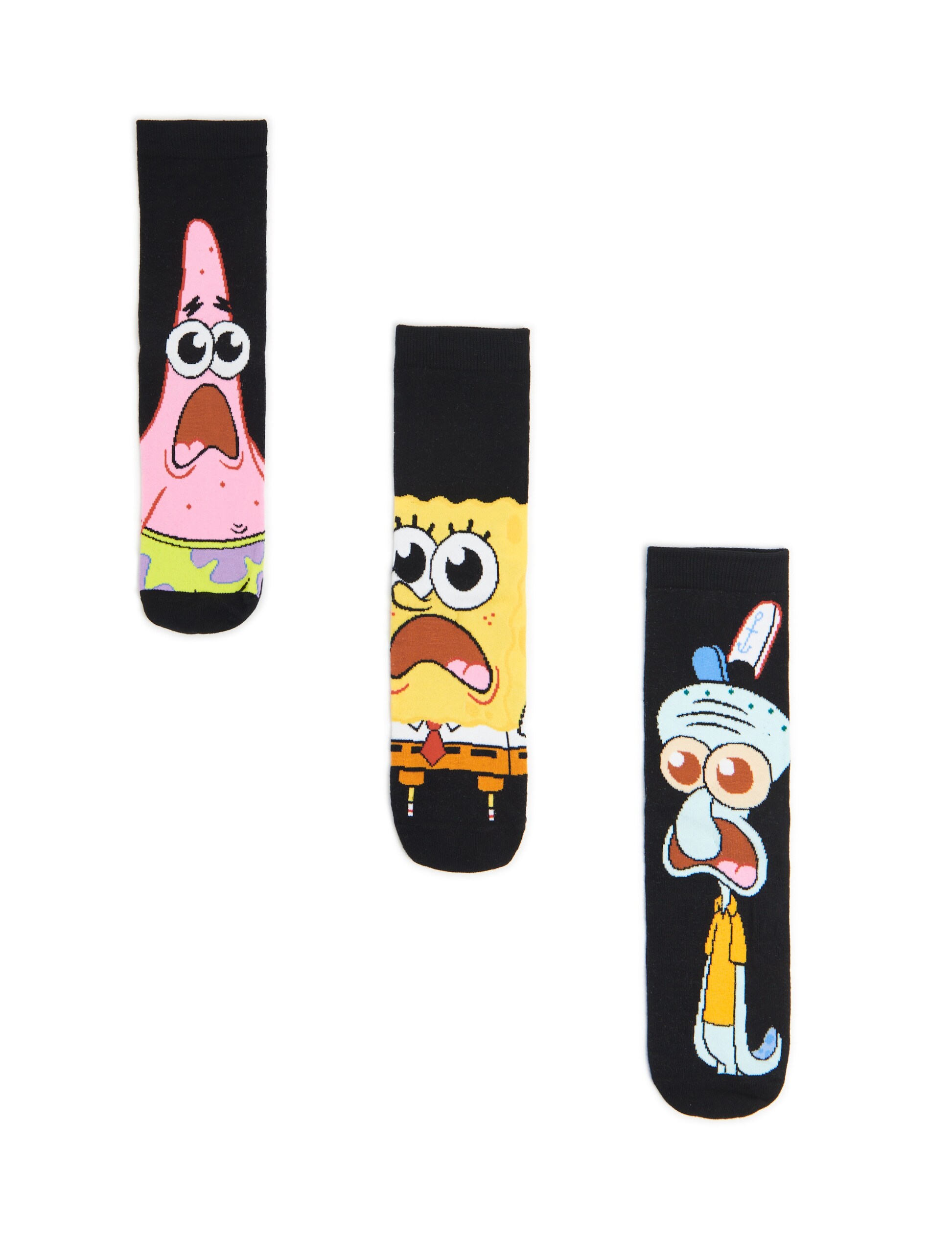 Cropp - 3er Pack Socken SpongeBob Squarepants - Schwarz