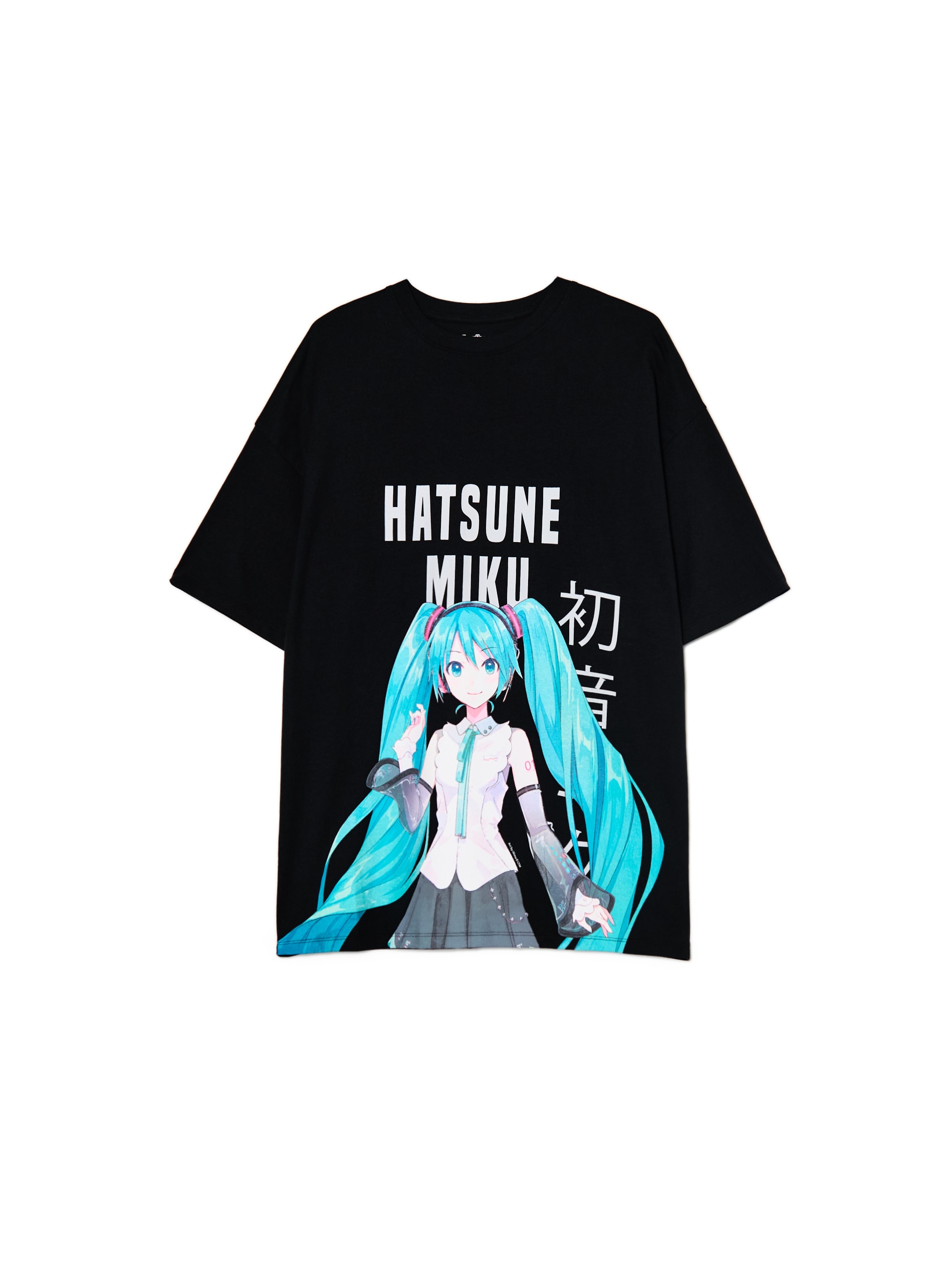 Cropp - Nyomott mintás fekete póló Hatsune Miku - fekete termék 2. képe