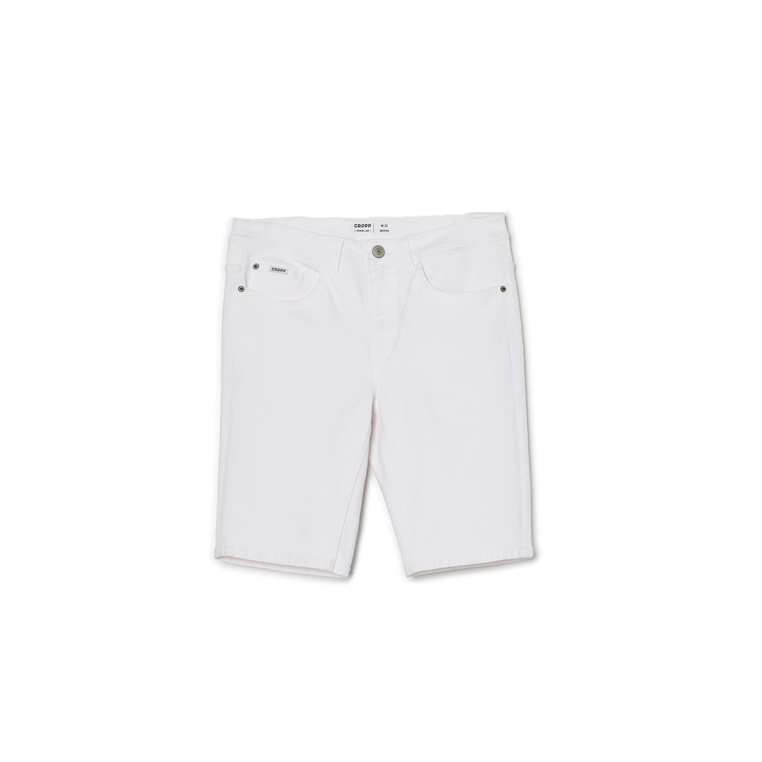 Cropp - pantaloni scurți albi, din denim - alb