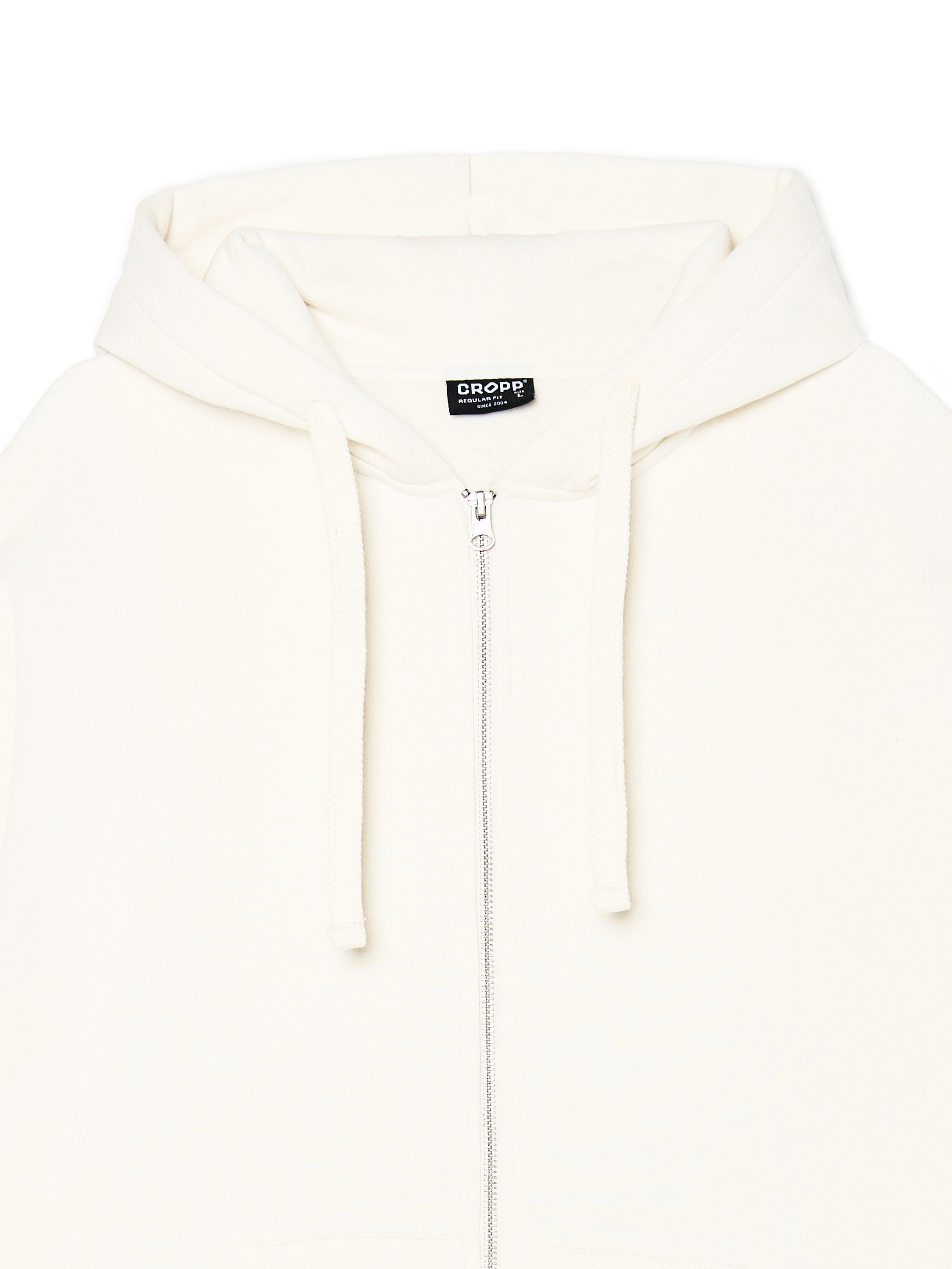 Cropp - Schlichte Kapuzenjacke - Creme