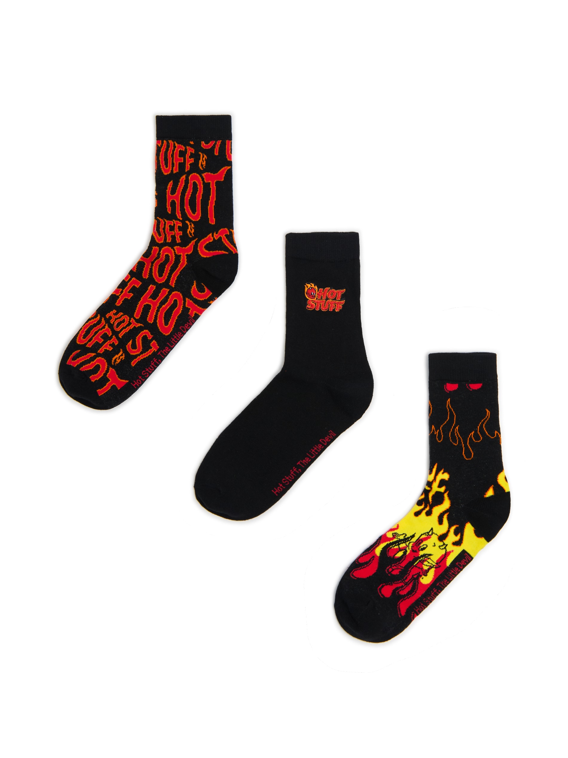 Cropp - 3 pár zokni Hot Stuff - fekete termék 2. képe