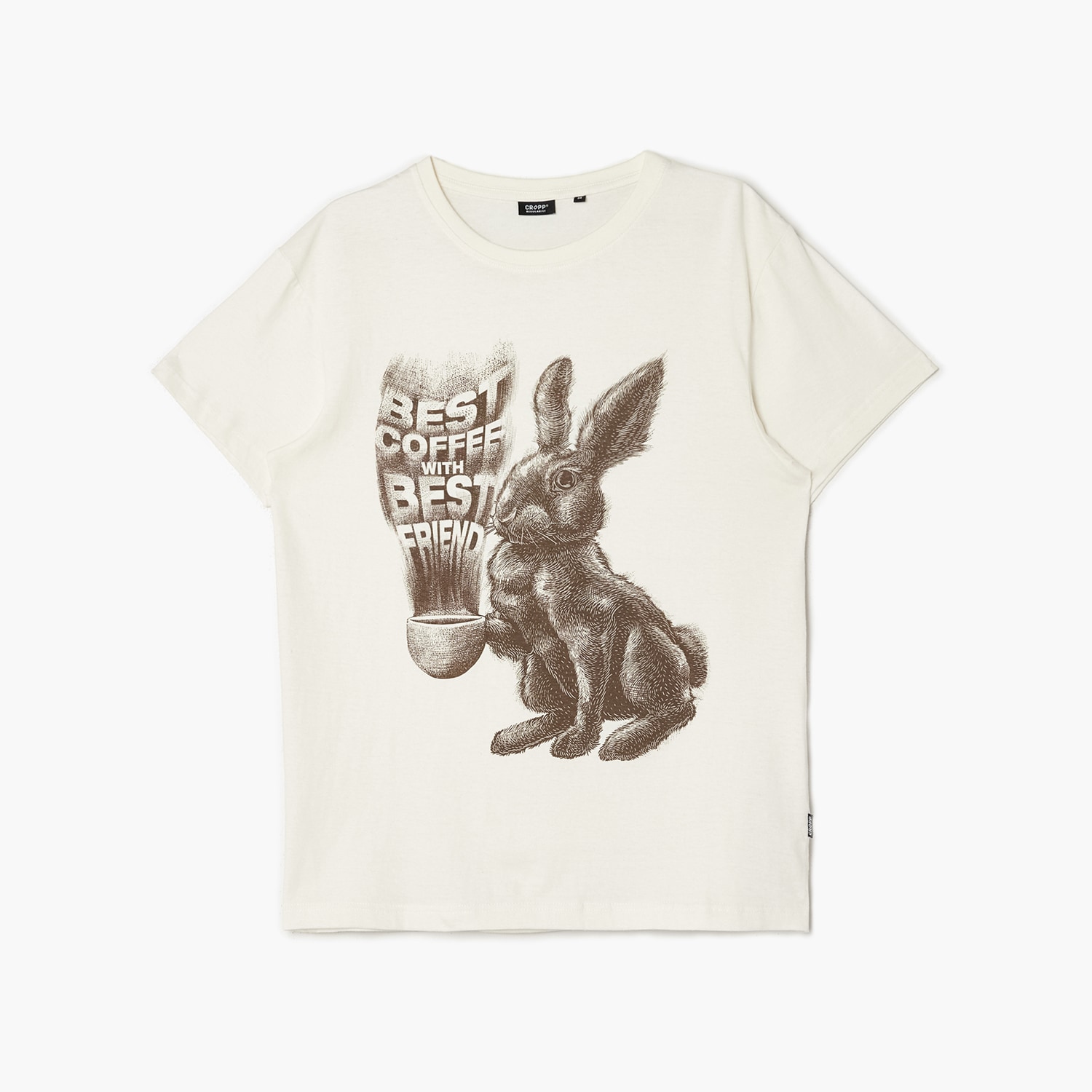 Cropp - tricou basic, simplu - ivory